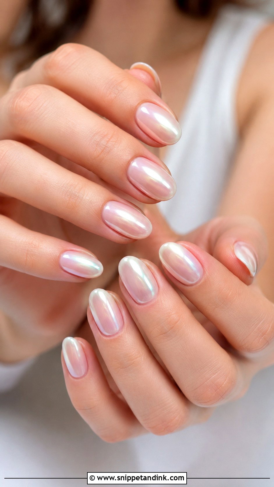Chrome Gel Bridal Nails - Snippet and Ink - 20 Gel Wedding Nails for Bride