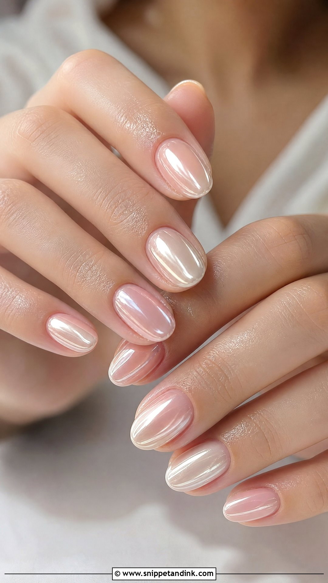 Chrome Glazed Bridal Nails - Snippet and Ink - 25 Fun Bridal Nails