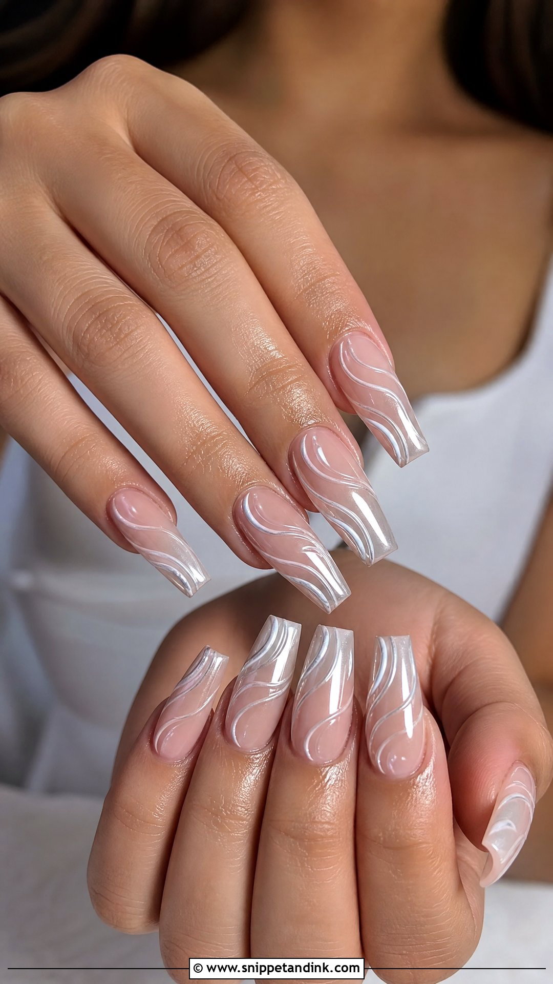 Chrome Swirl Wedding Nails - Snippet and Ink - 25 Chrome Wedding Nails