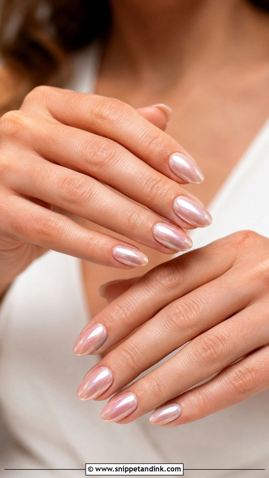 Chrome Wedding Guest Nails - Snippet and Ink - 20 Simple Nails for Wedding Guest
