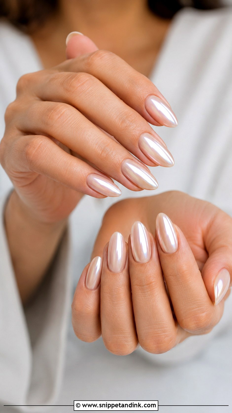 Chrome Wedding Guest Nails - Snippet and Ink - 20 Classy Wedding Guest Nails