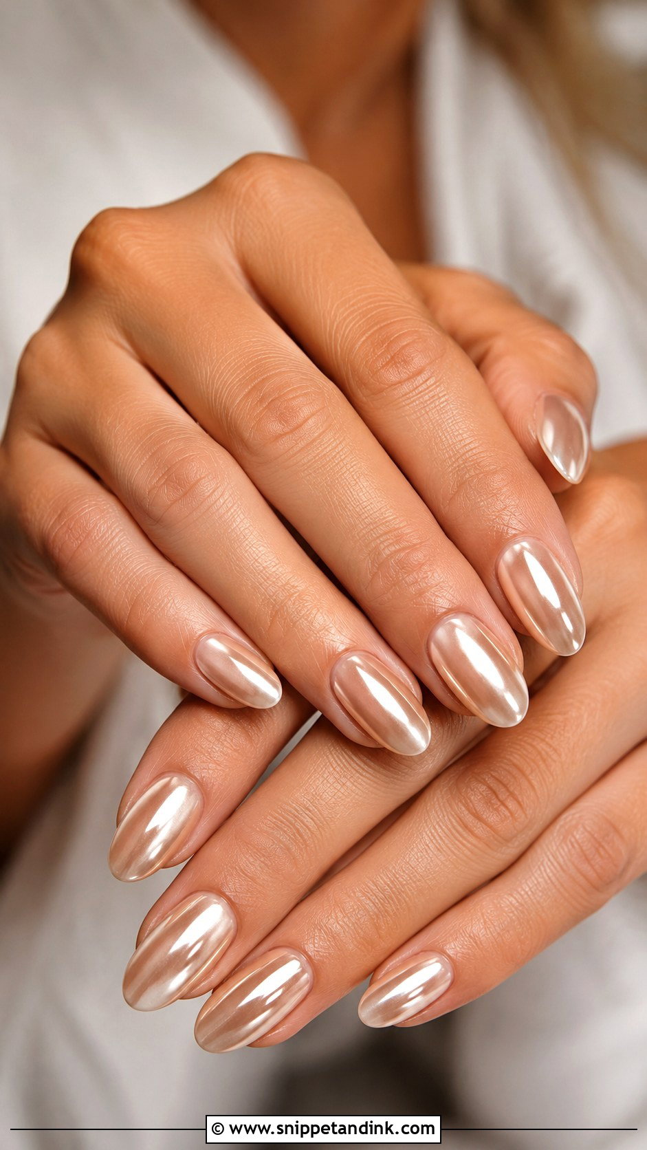 Chrome Wedding Nails - Snippet and Ink - 20 Modern Wedding Nails