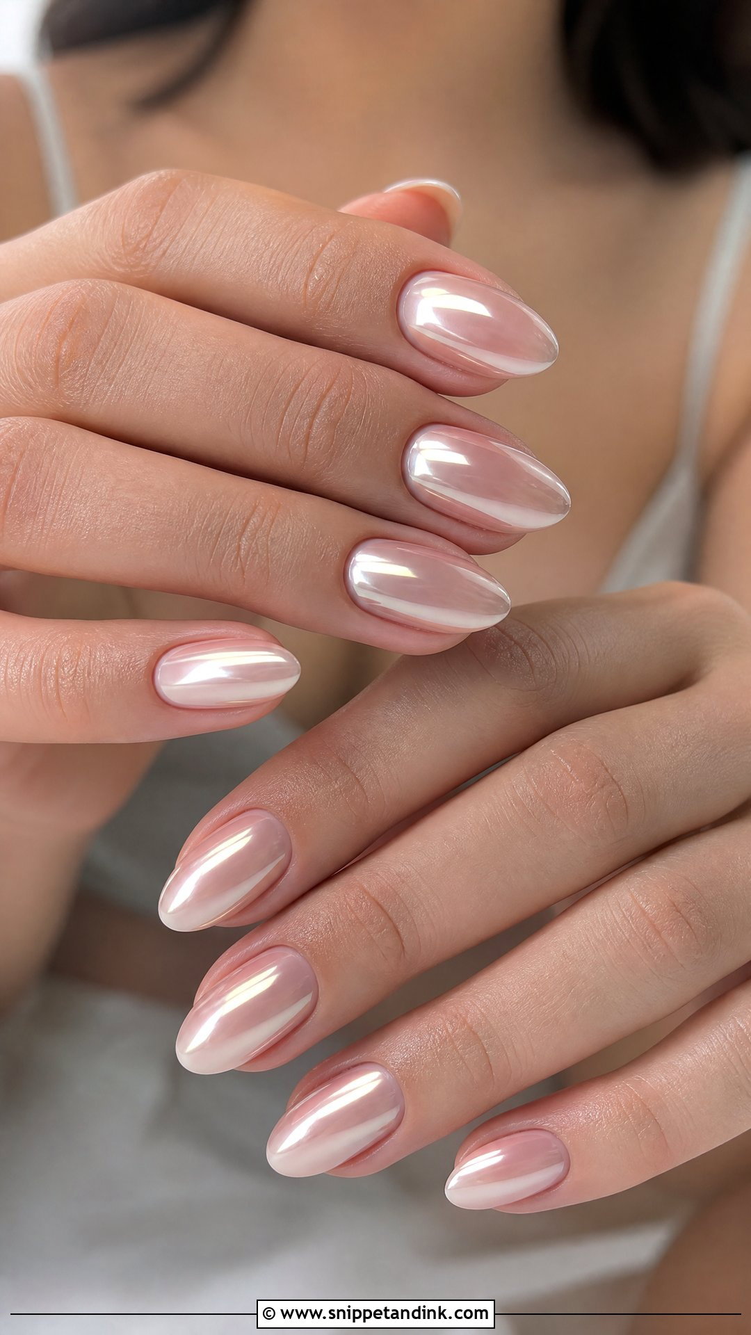 Chrome Wedding Nails - Snippet and Ink - 35 Wedding Day Nails