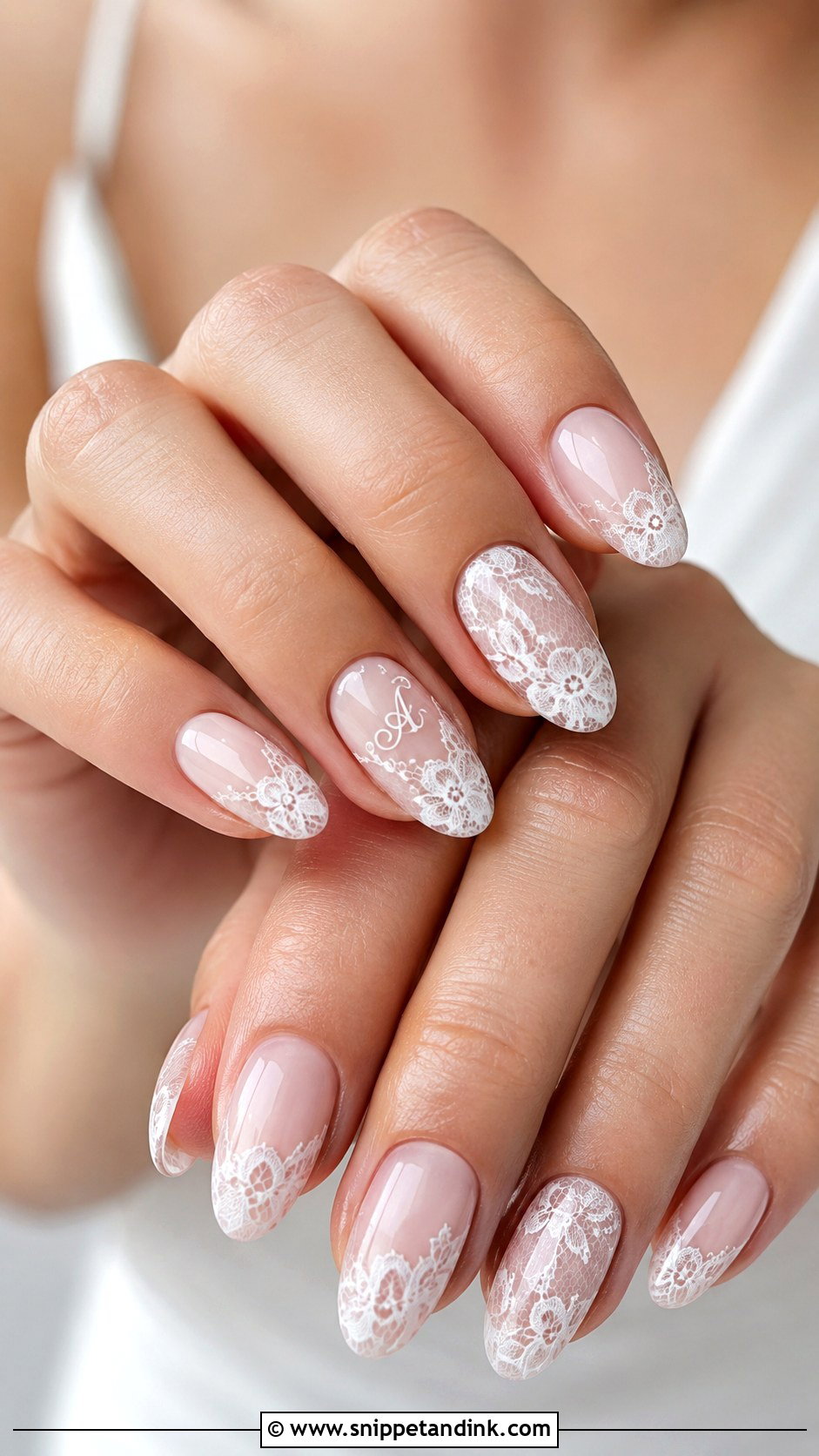 Chrome Wedding Nails With Initials - Snippet and Ink - 20 Wedding Nails Initials