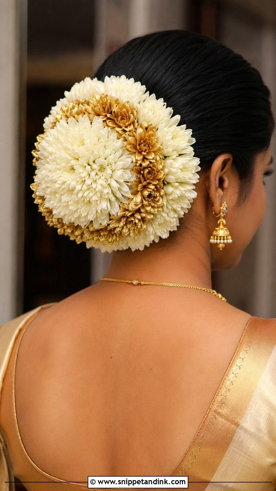 Chrysanthemum Flowers for Wedding Bun - Snippet and Ink - 20 Indian Bridal Flowers for Hair