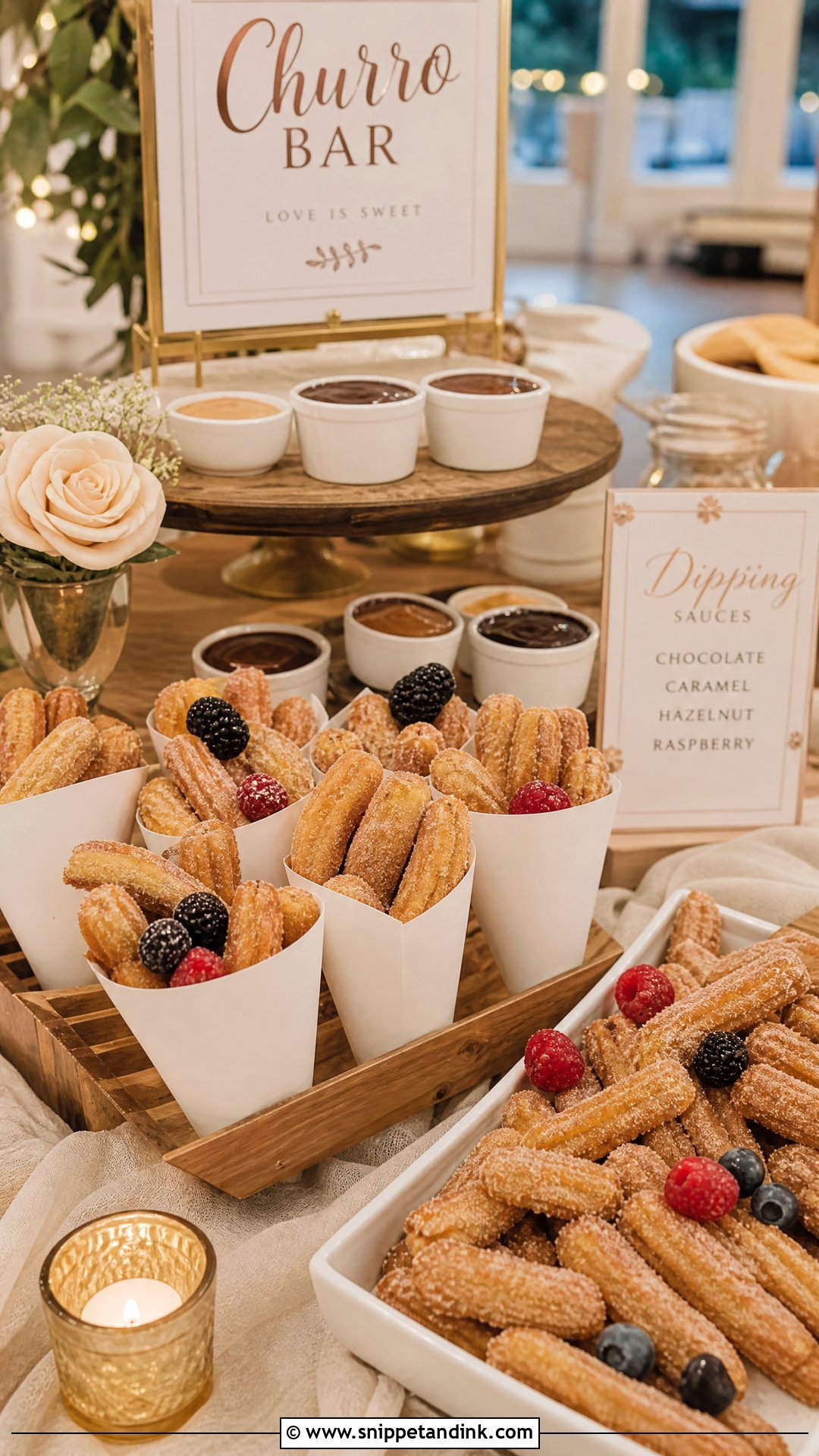 Churro Bar - Snippet and Ink - 20 Wedding Dessert Ideas