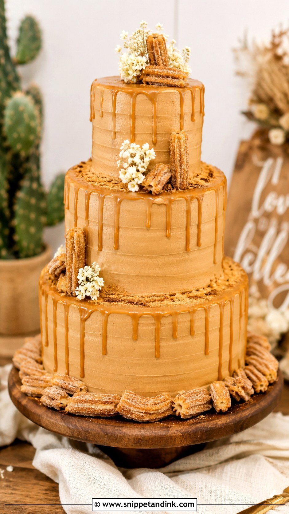 Churro Wedding Cake - Snippet and Ink - 20 Mexican Inspired Wedding Cake Ideas