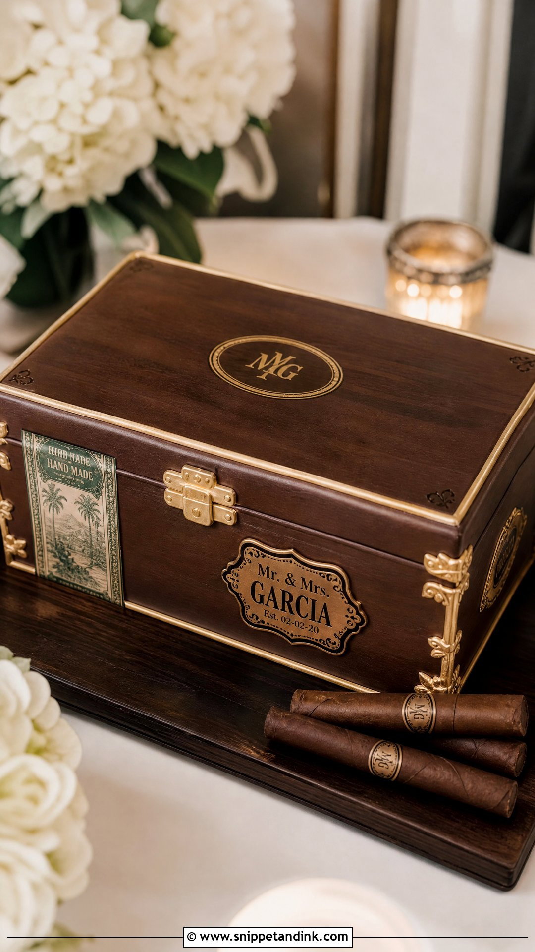 Cigar Box Grooms Cake - Snippet and Ink - 25 Grooms Cake Ideas