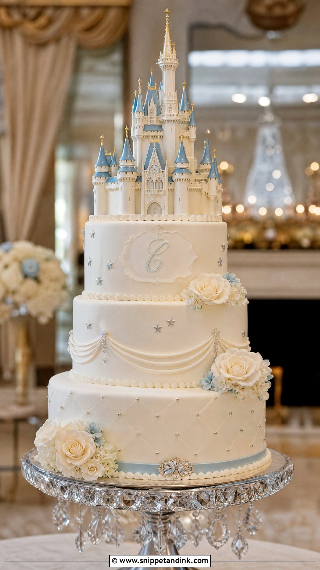 Cinderella Castle Wedding Cake - Snippet and Ink - 20 Disney Wedding Cake Ideas