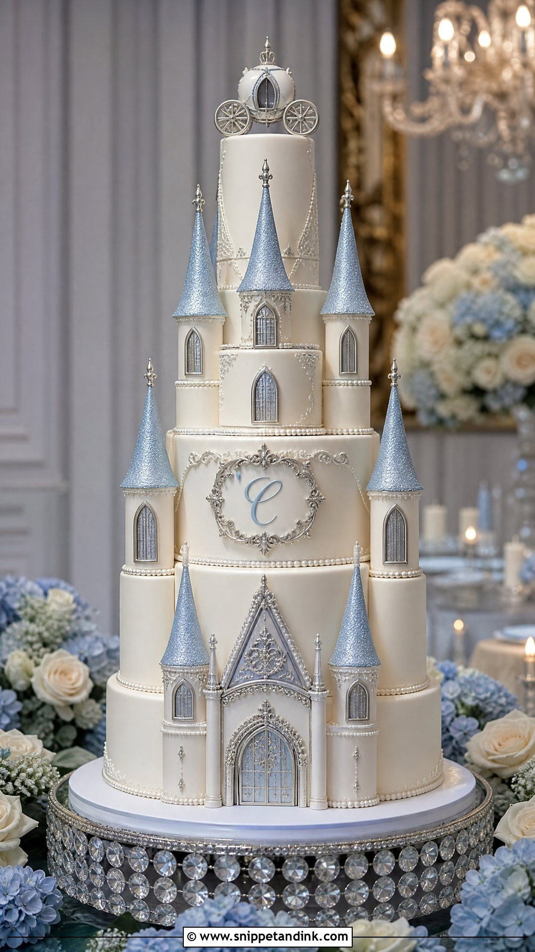 Cinderella Castle Wedding Cake - Snippet and Ink - 25 Castle Theme Cake Ideas for Wedding