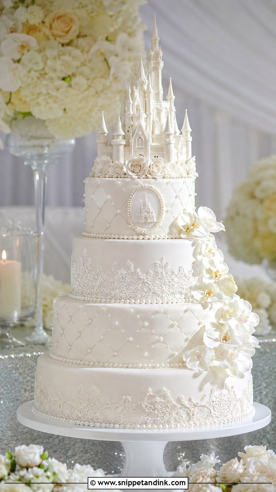 Cinderella Castle Wedding Cake - Snippet and Ink - 20 Disney Castle Wedding Cake Ideas