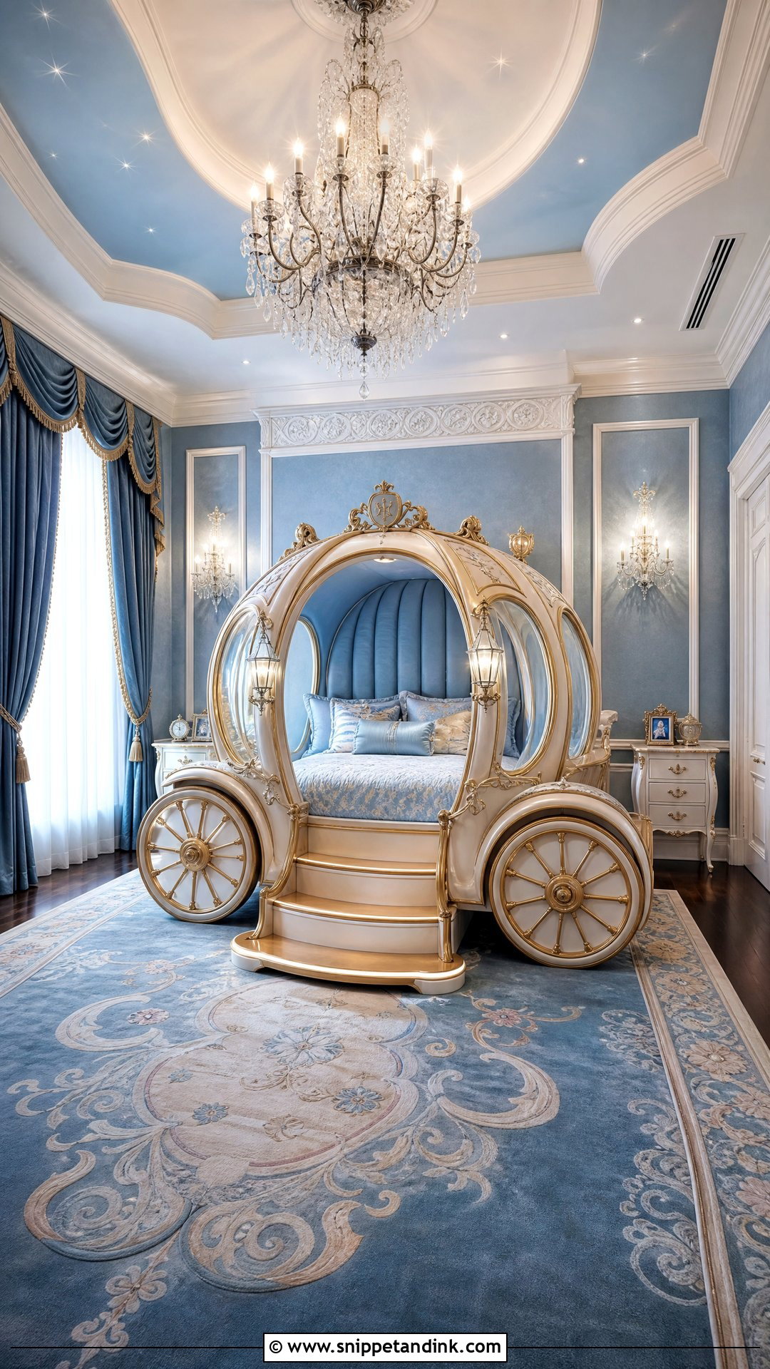 Cinderellas Royal Retreat - Snippet and Ink - 25 Disney Bedroom Ideas for Magical Spaces