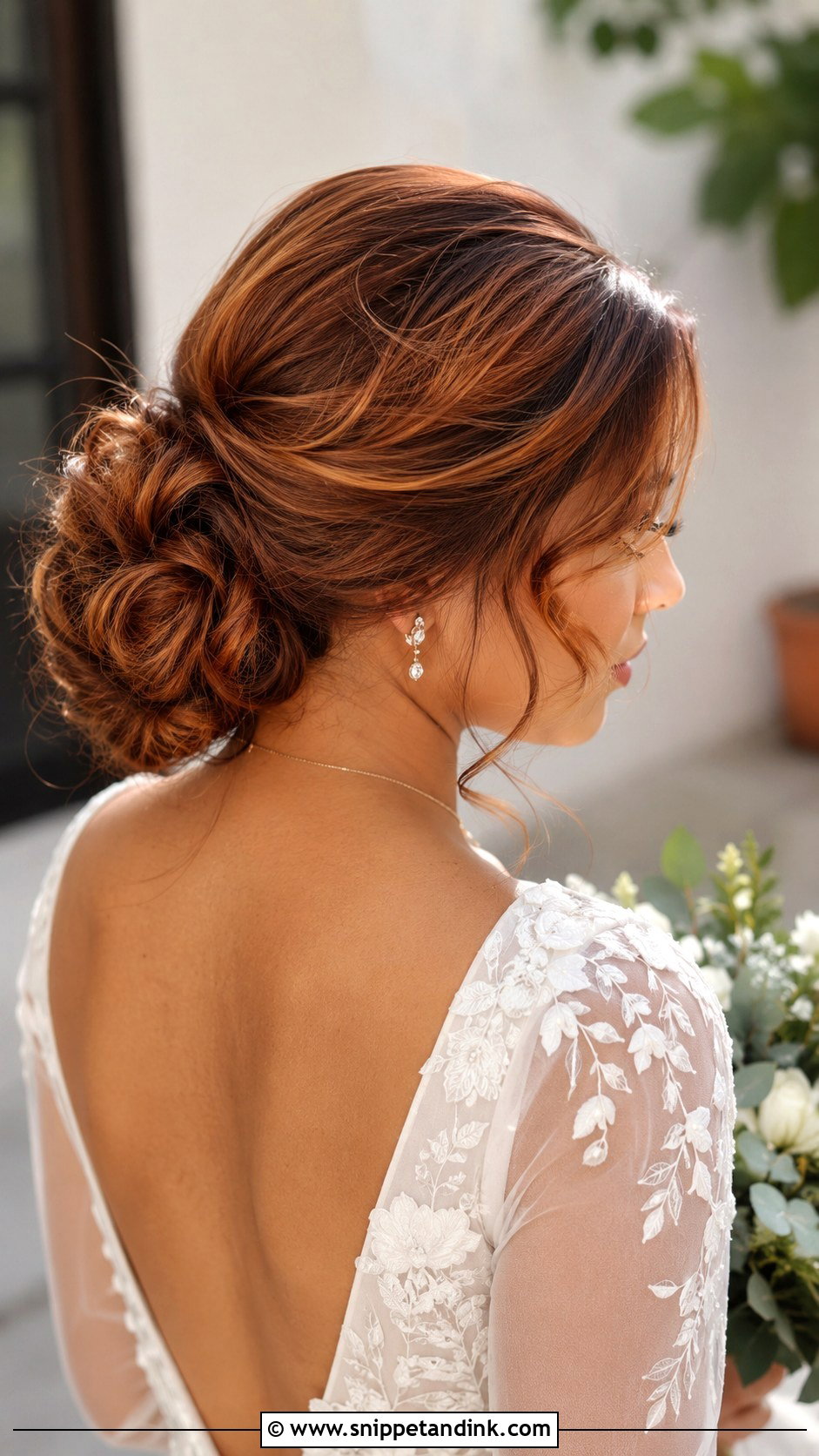 Cinnamon Brown Wedding Hair - Snippet and Ink - 20 Bride Hair Color Ideas
