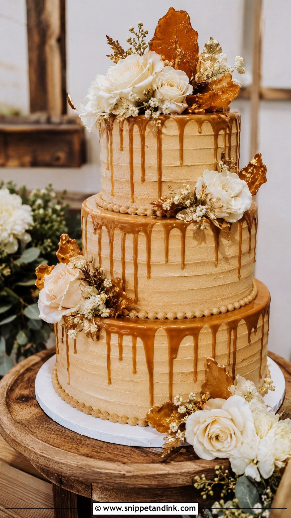 Cinnamon Caramel Wedding Cake - Snippet and Ink - 20 Cinnamon Wedding Cake Ideas