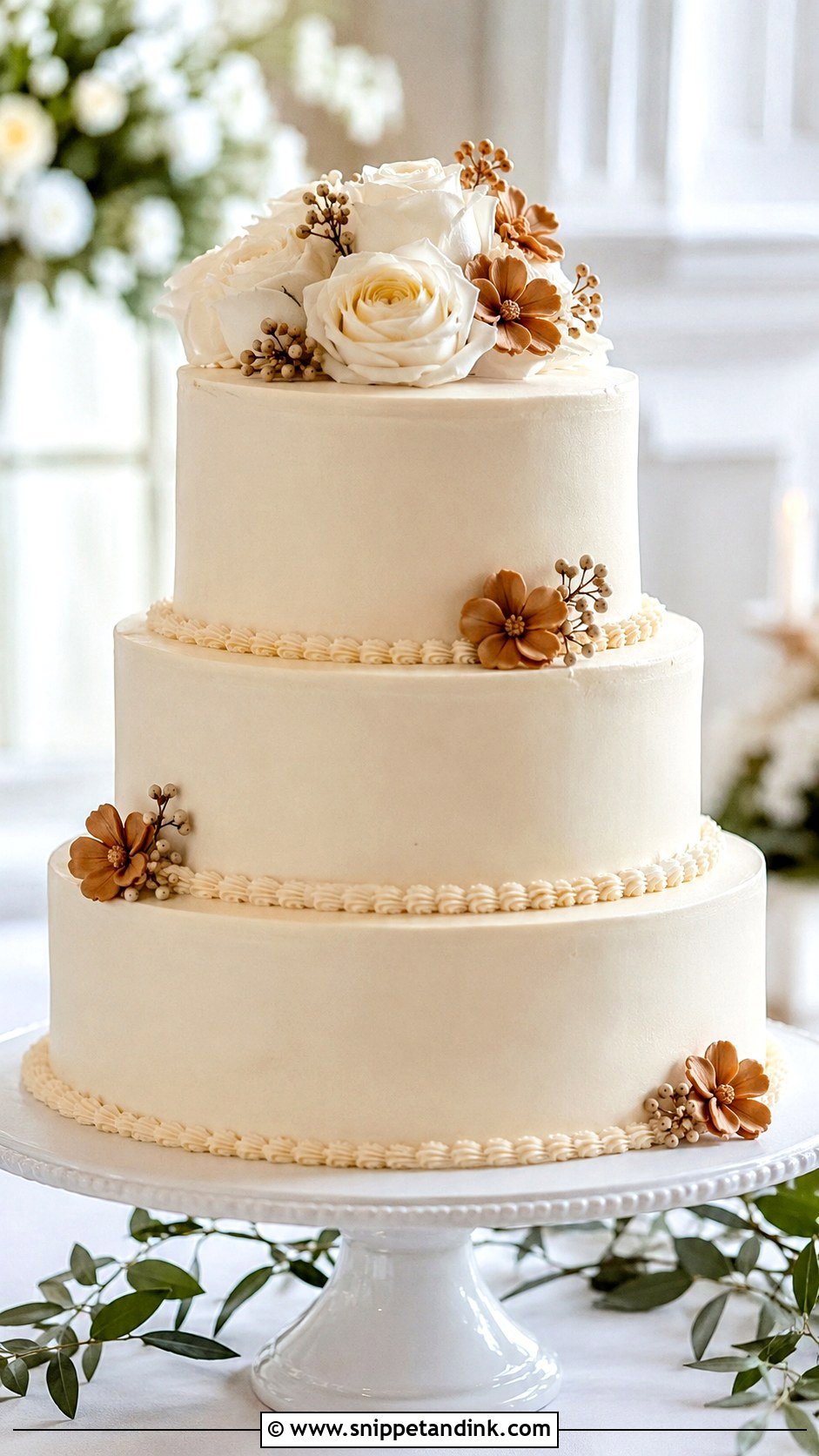 Cinnamon Wedding Cake With Cream Cheese Frosting - Snippet and Ink - 20 Cinnamon Wedding Cake Ideas