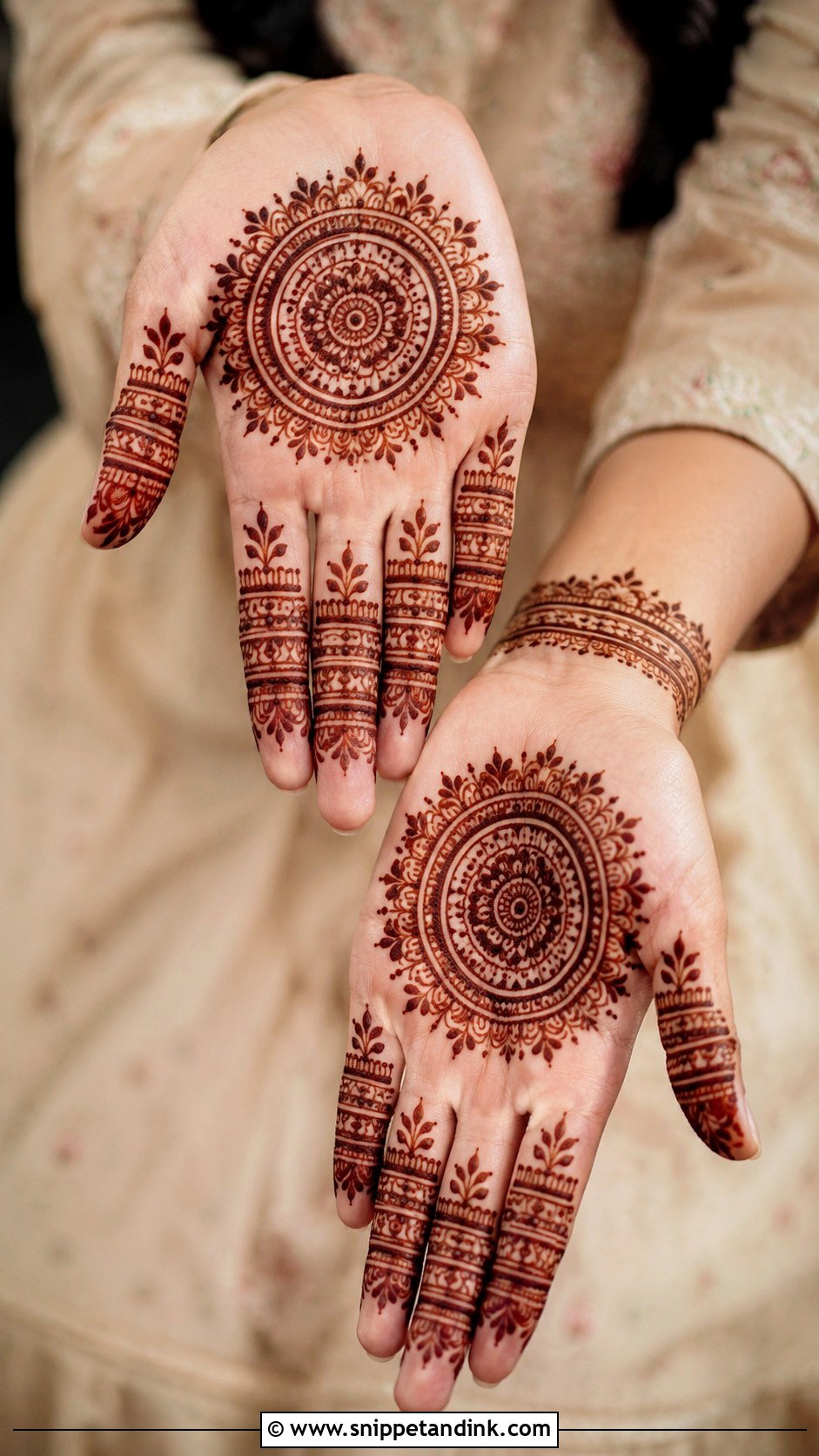 Circle Front Hand Mehndi Design - Snippet and Ink - 35 Beautiful Front Hand Mehndi Design Ideas