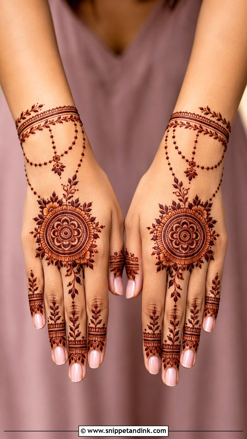 Circle Mehndi Design For Bridesmaid - Snippet and Ink - 35 Circle Mehndi Designs