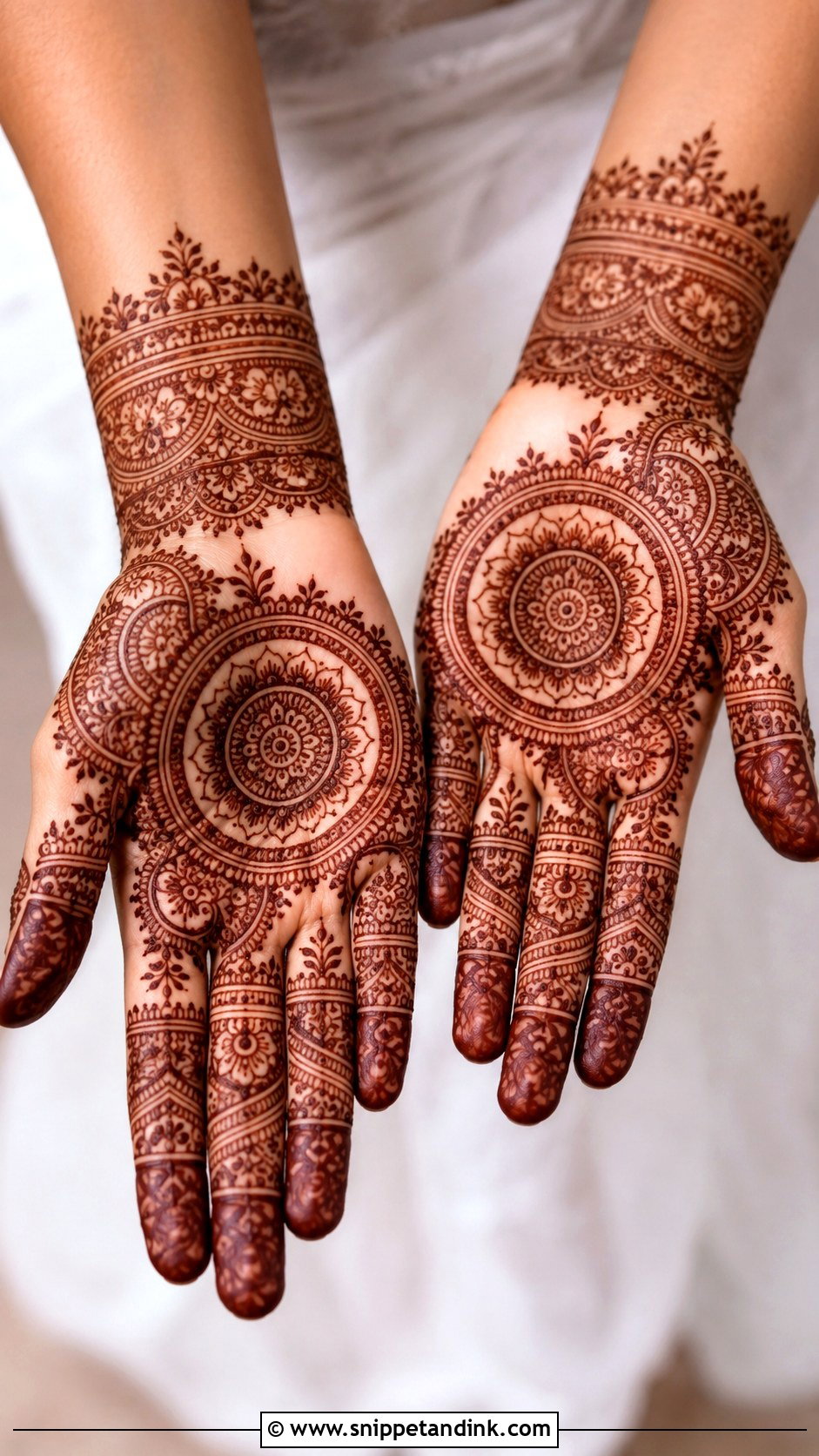 Circle Mehndi Design For Karwa Chauth - Snippet and Ink - 35 Circle Mehndi Designs