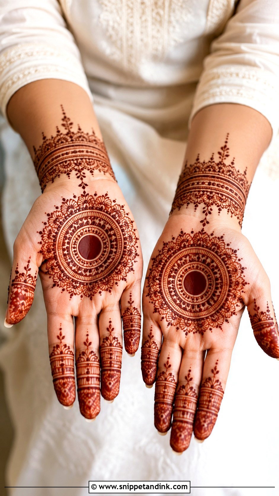Circle Mehndi Design For Palm - Snippet and Ink - 35 New Mehndi Designs