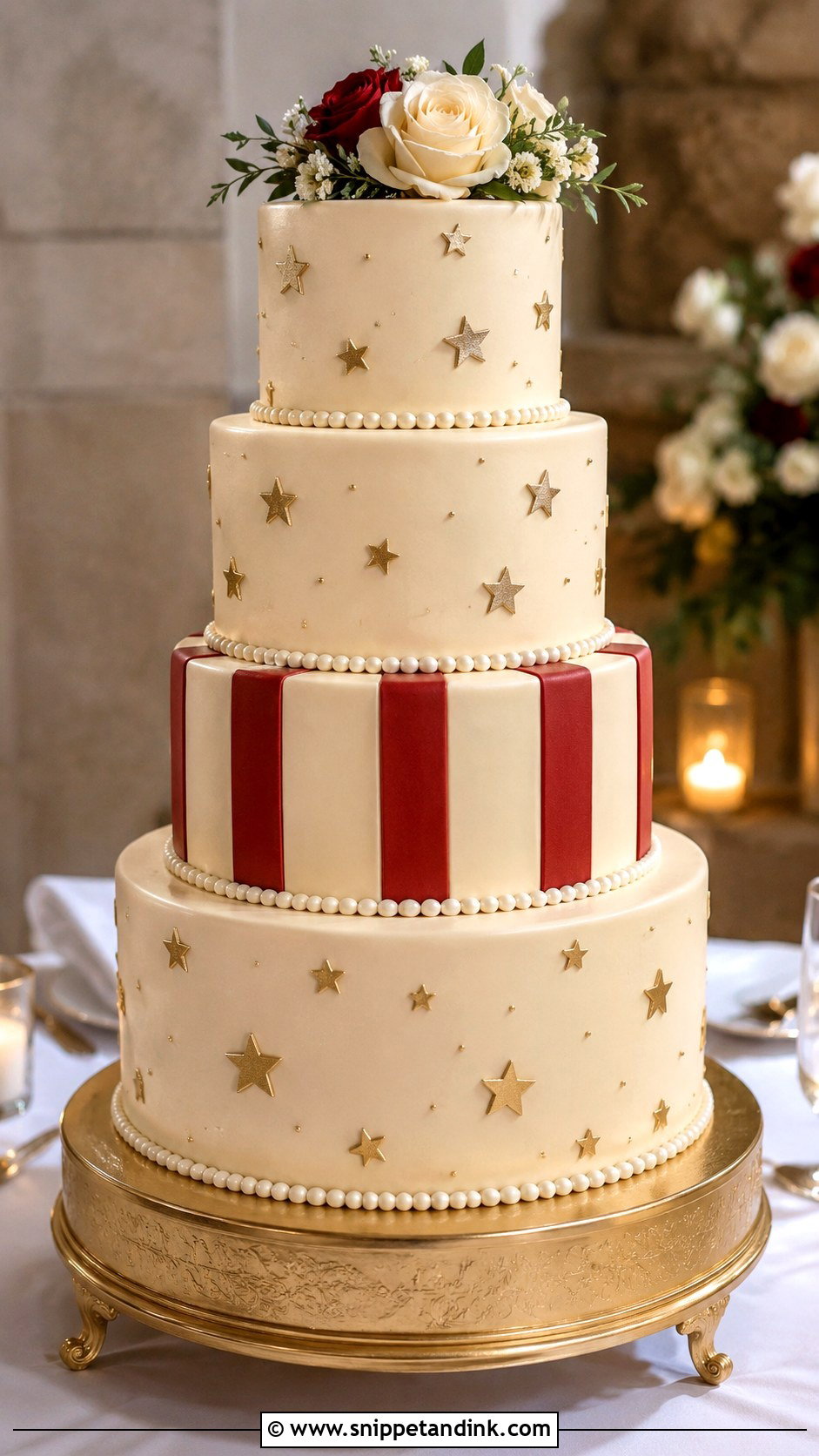 Circus Wedding Cake With Stars - Snippet and Ink - 20 Circus Wedding Cake Ideas