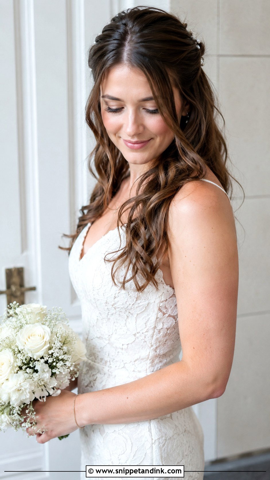 Civil Wedding Half Up Half Down Hair - Snippet and Ink - 20 Hairstyle for Civil Wedding Ideas