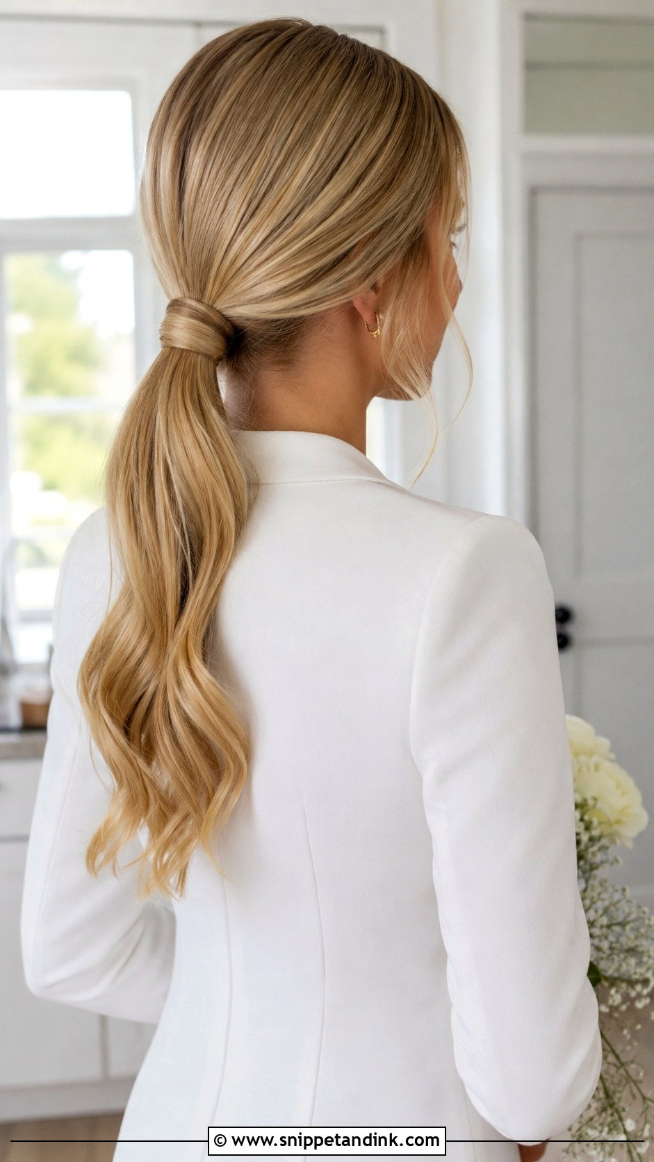 Civil Wedding Low Ponytail - Snippet and Ink - 20 Hairstyle for Civil Wedding Ideas