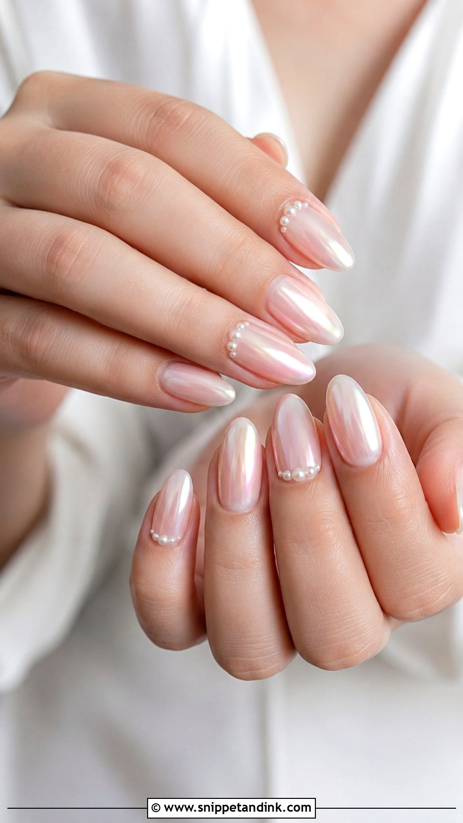Civil Wedding Pearl Nails - Snippet and Ink - 20 Civil Wedding Nails