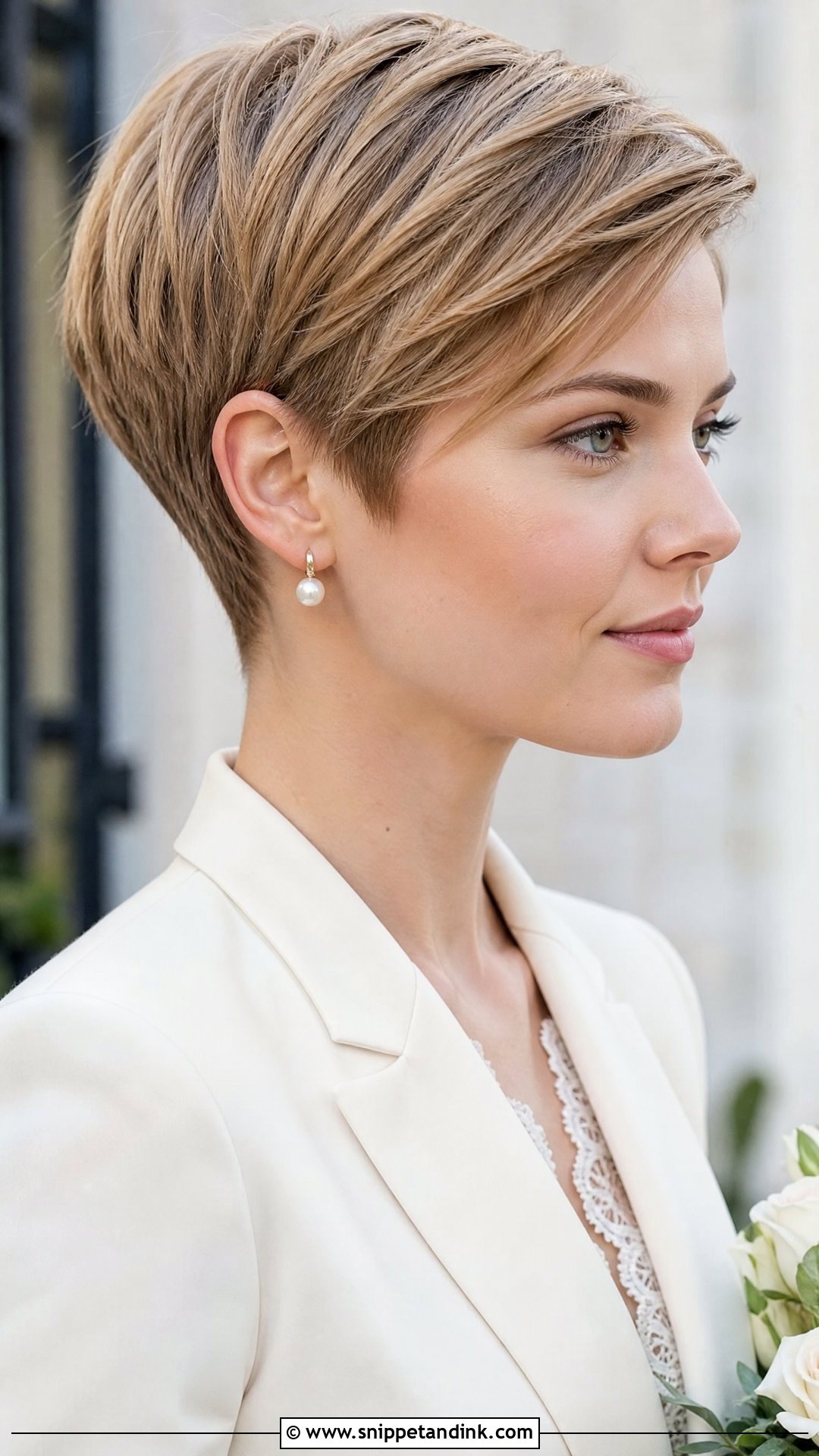 Civil Wedding Pixie Cut - Snippet and Ink - 15 Civil Wedding Hairstyle Brides
