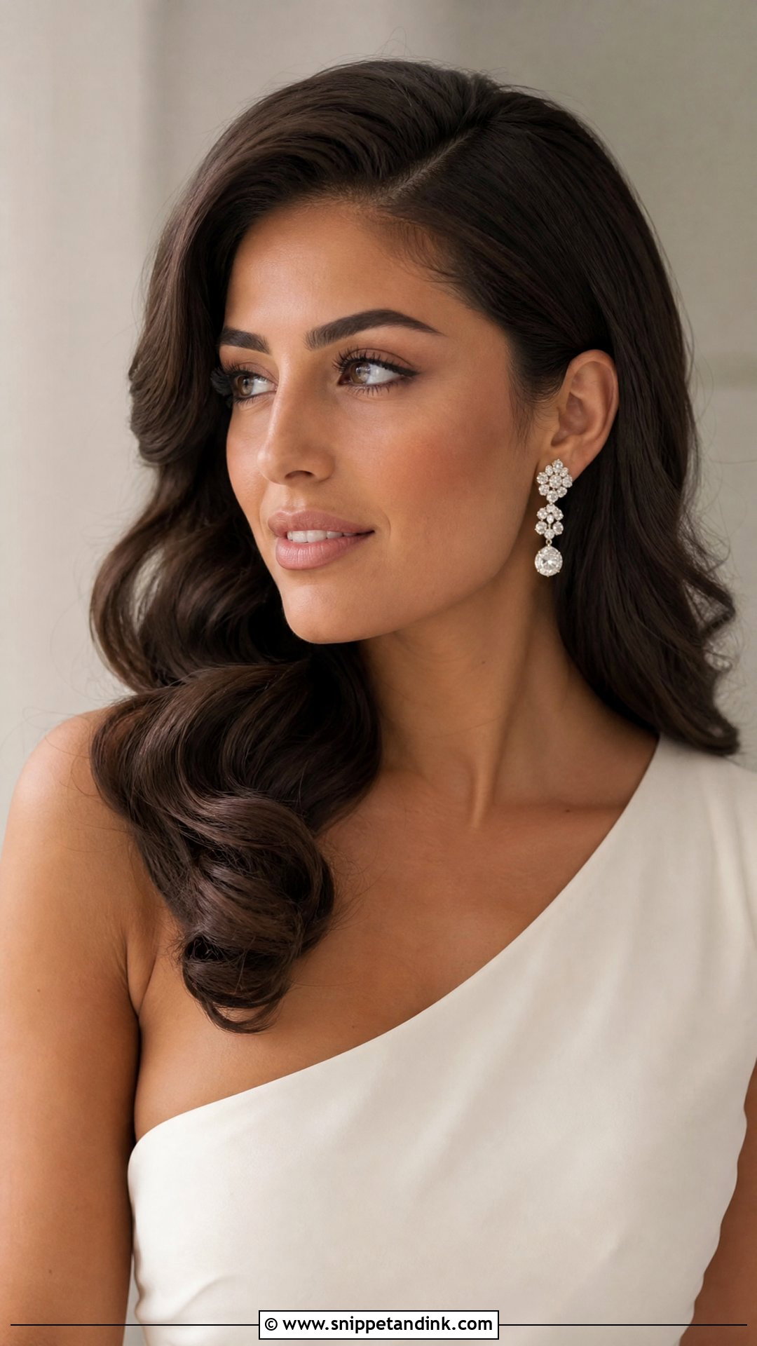 Civil Wedding Side Part Waves - Snippet and Ink - 15 Civil Wedding Hairstyle Brides