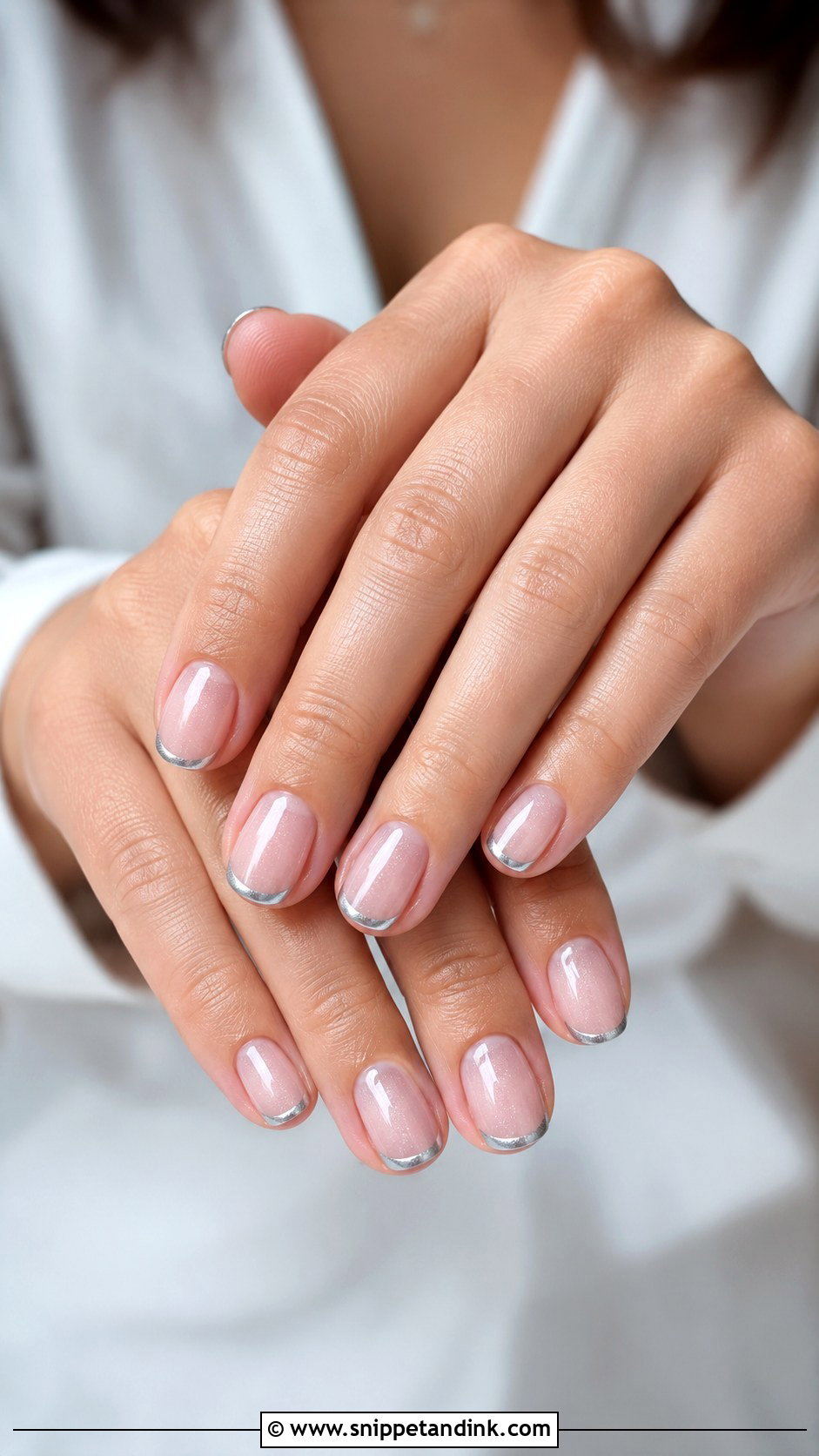 Civil Wedding Silver Nails - Snippet and Ink - 20 Civil Wedding Nails