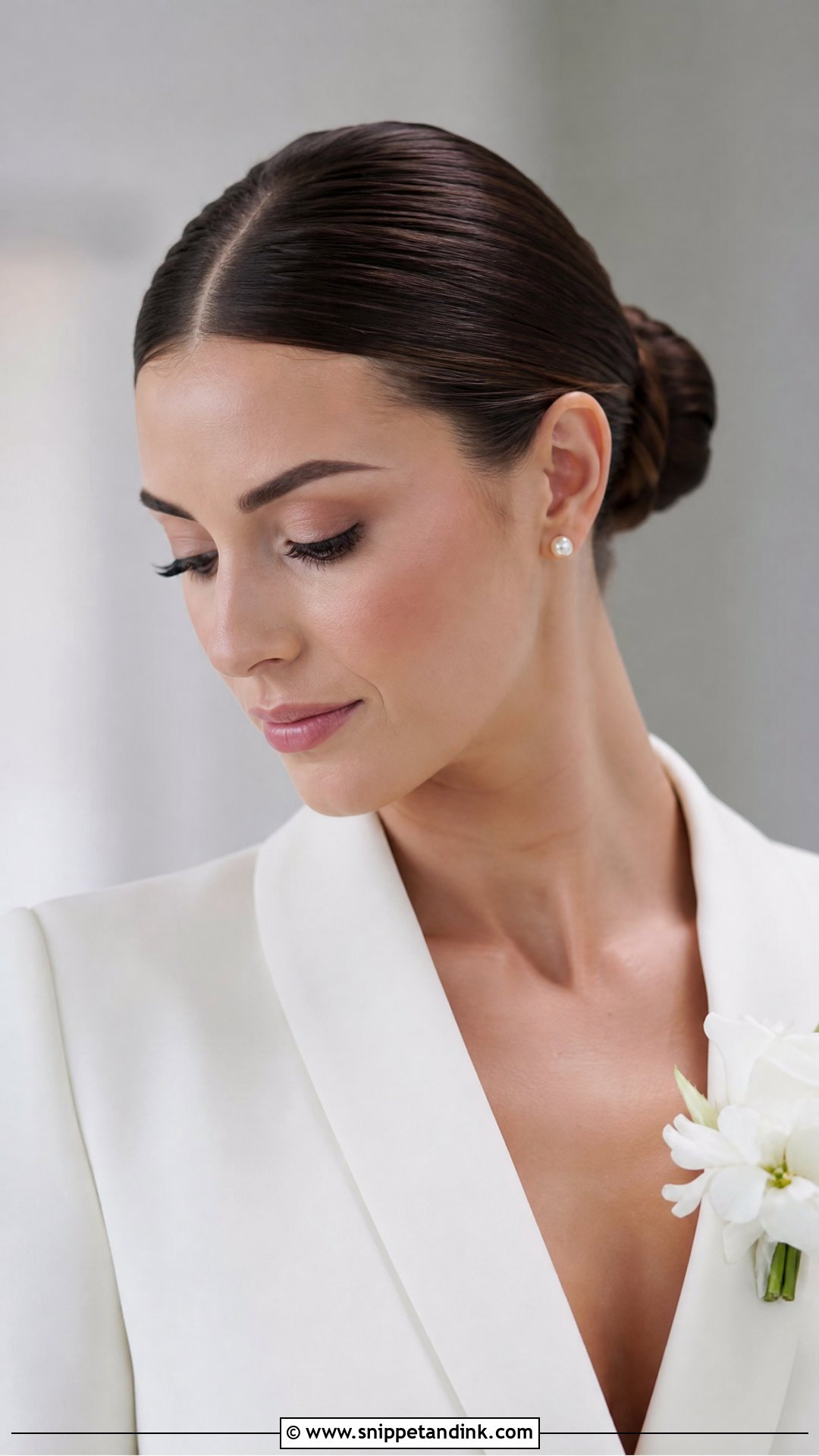Civil Wedding Sleek Bun - Snippet and Ink - 15 Civil Wedding Hairstyle Brides