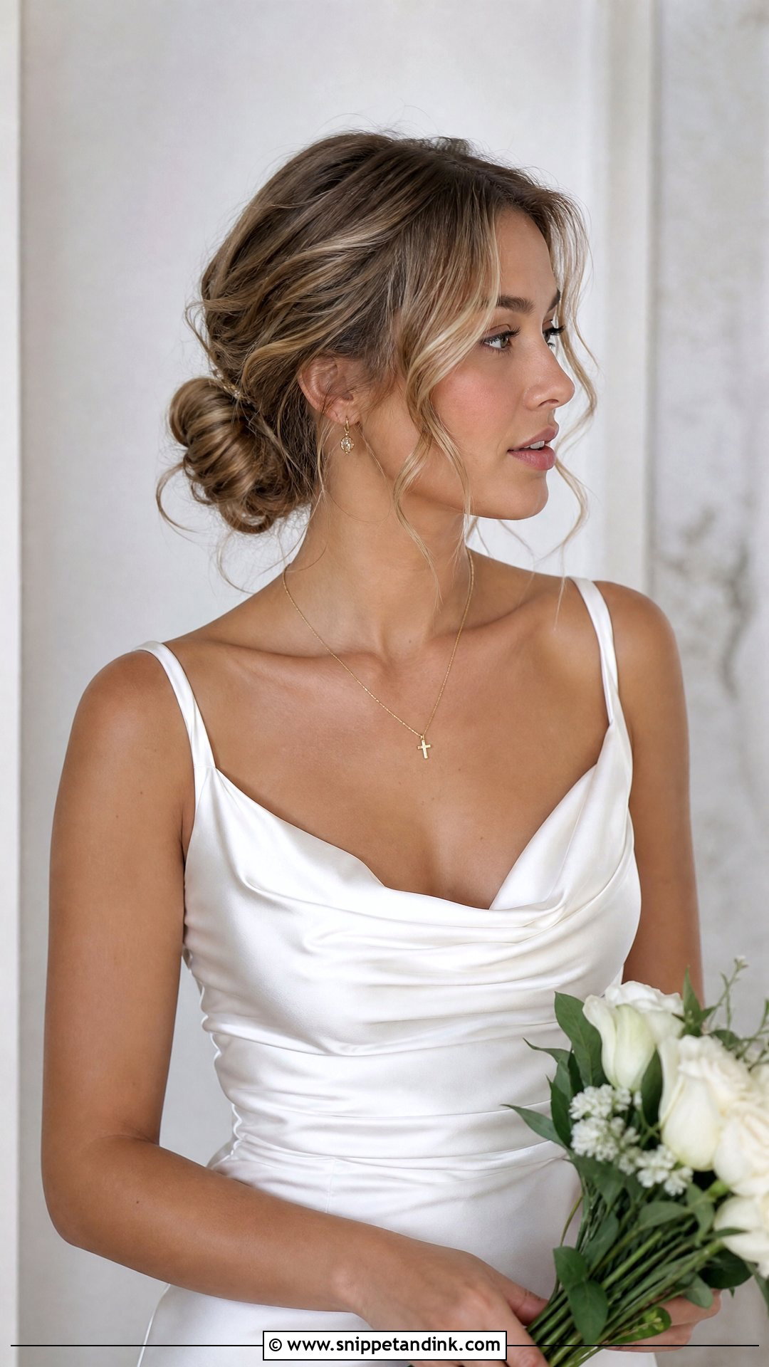 Civil Wedding Soft Chignon - Snippet and Ink - 15 Civil Wedding Hairstyle Brides