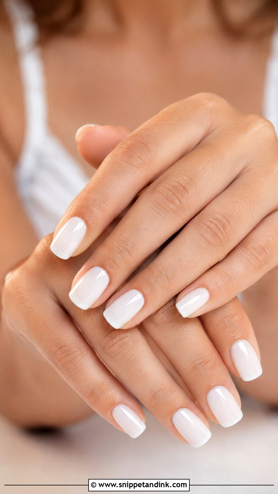 Civil Wedding White Nails - Snippet and Ink - 20 Civil Wedding Nails