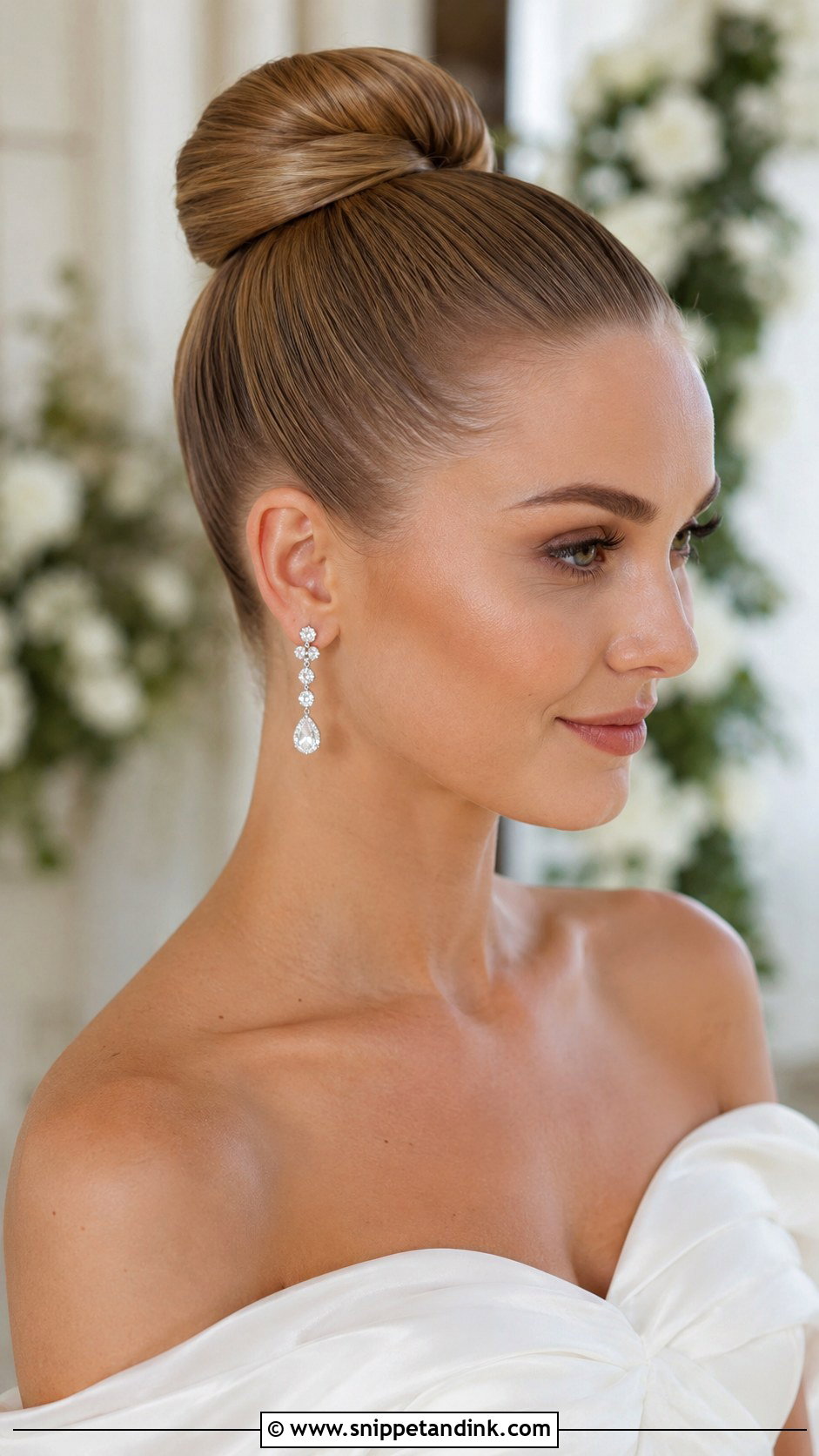 Classic Ballerina Bun - Snippet and Ink - 25 Sleek Bun Wedding Hair Ideas