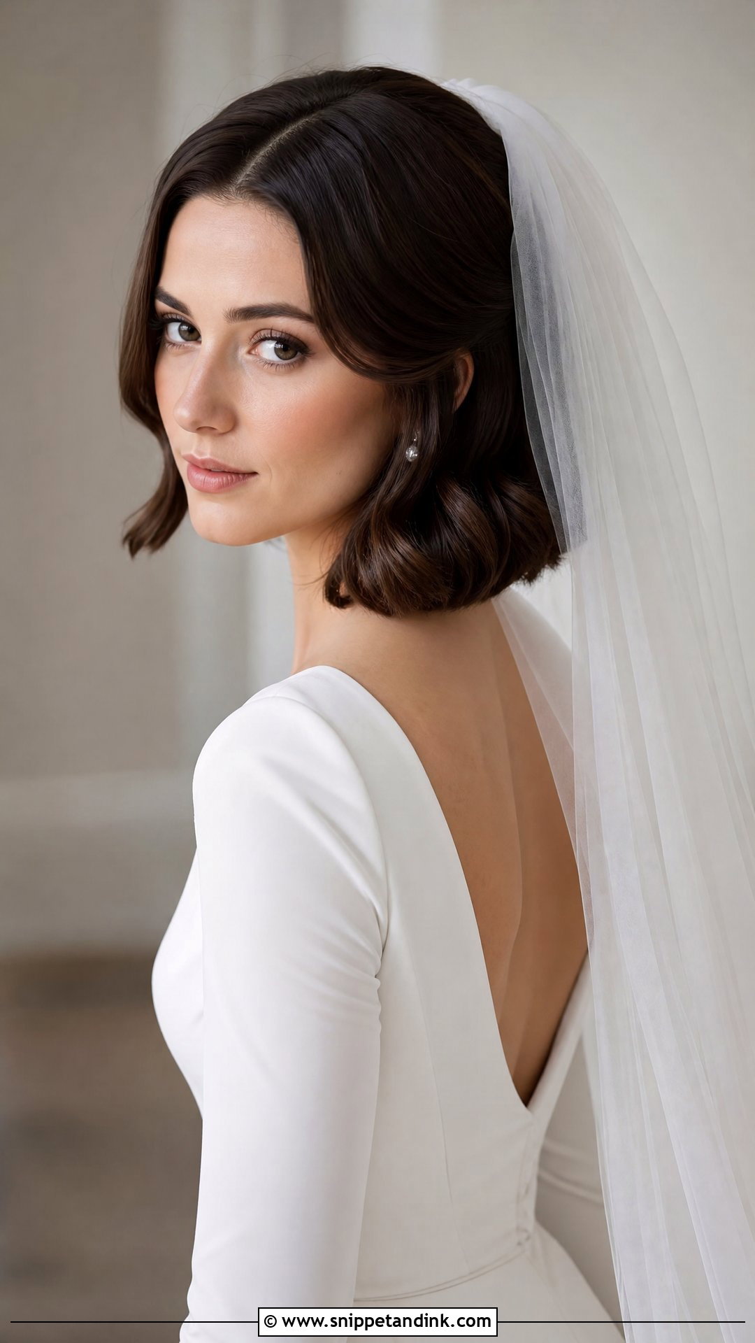 Classic Bob With Veil - Snippet and Ink - 20 Formal Bob Hairstyles Wedding