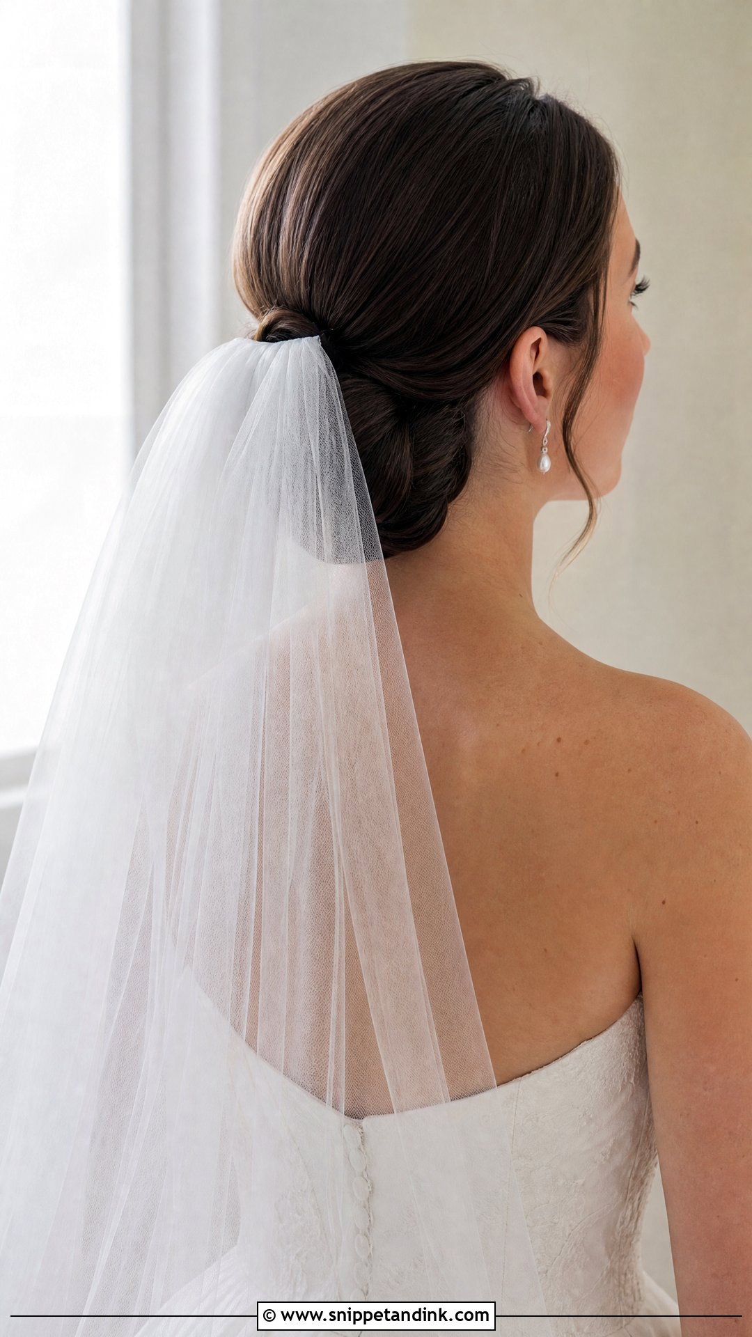 Classic Bridal Bun With Veil - Snippet and Ink - 20 Classic Wedding Hair Ideas