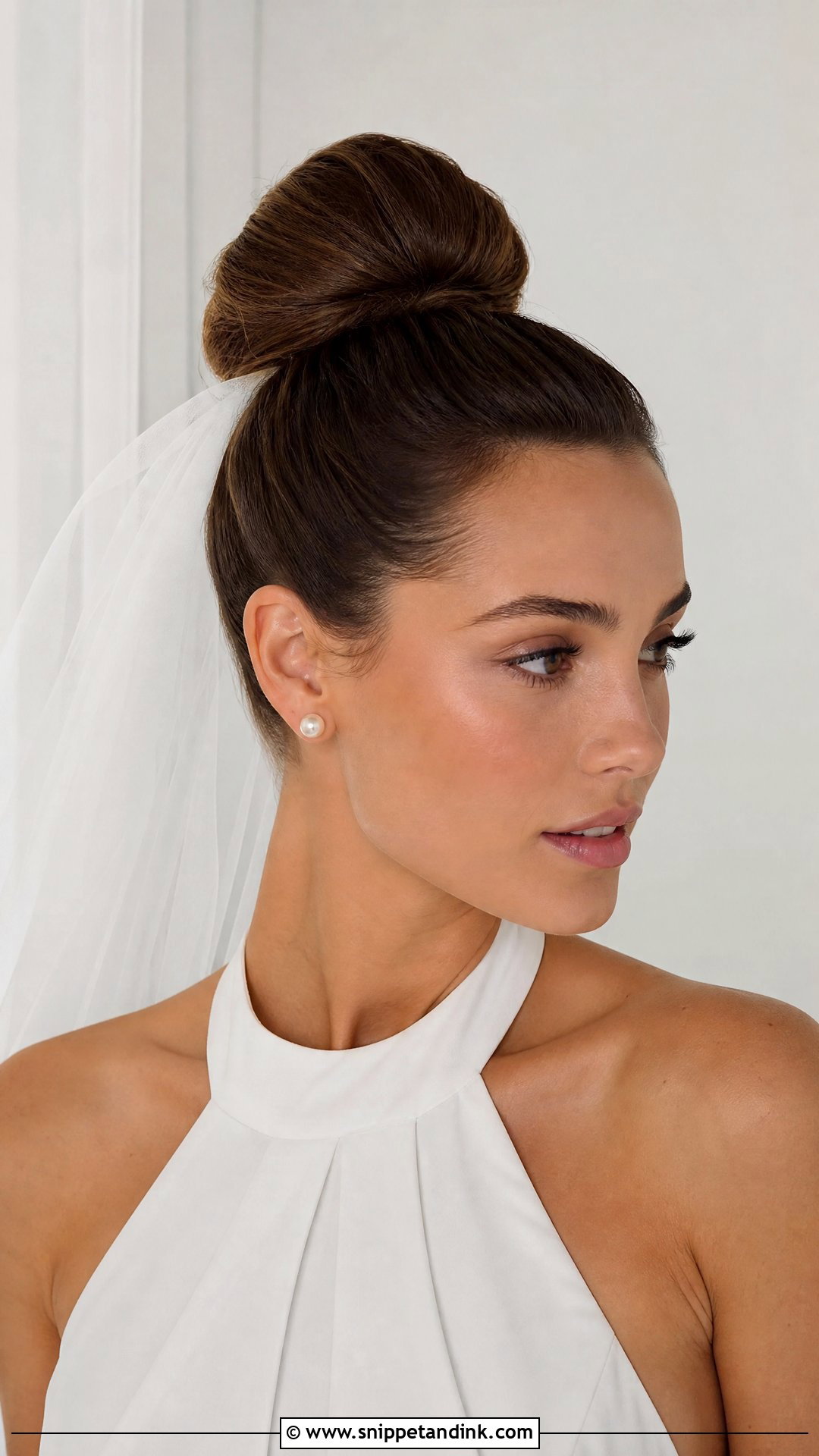 Classic Bridal High Bun - Snippet and Ink - 15 Classic Bridal Hairstyles