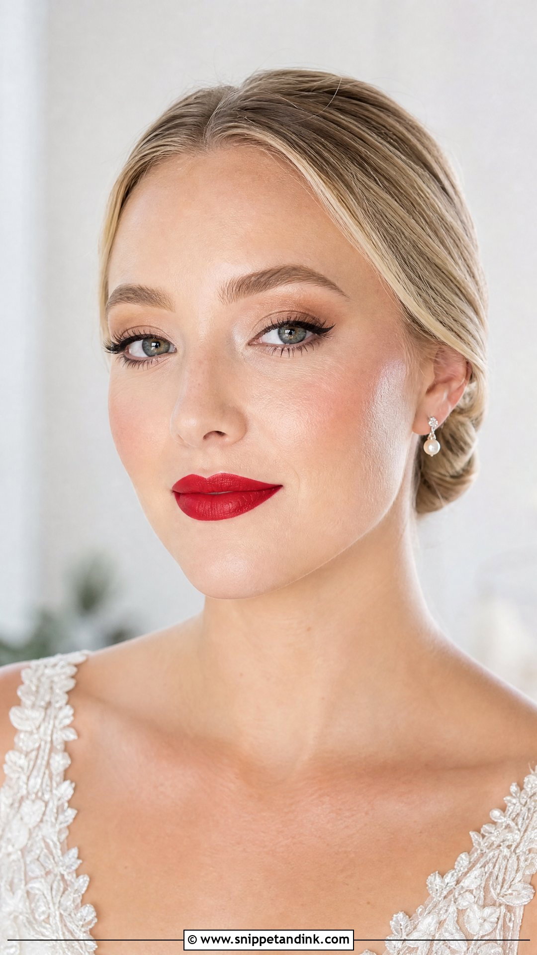 Classic Bridal Makeup With Red Lips - Snippet and Ink - 30 Bridal Makeup Red Lips
