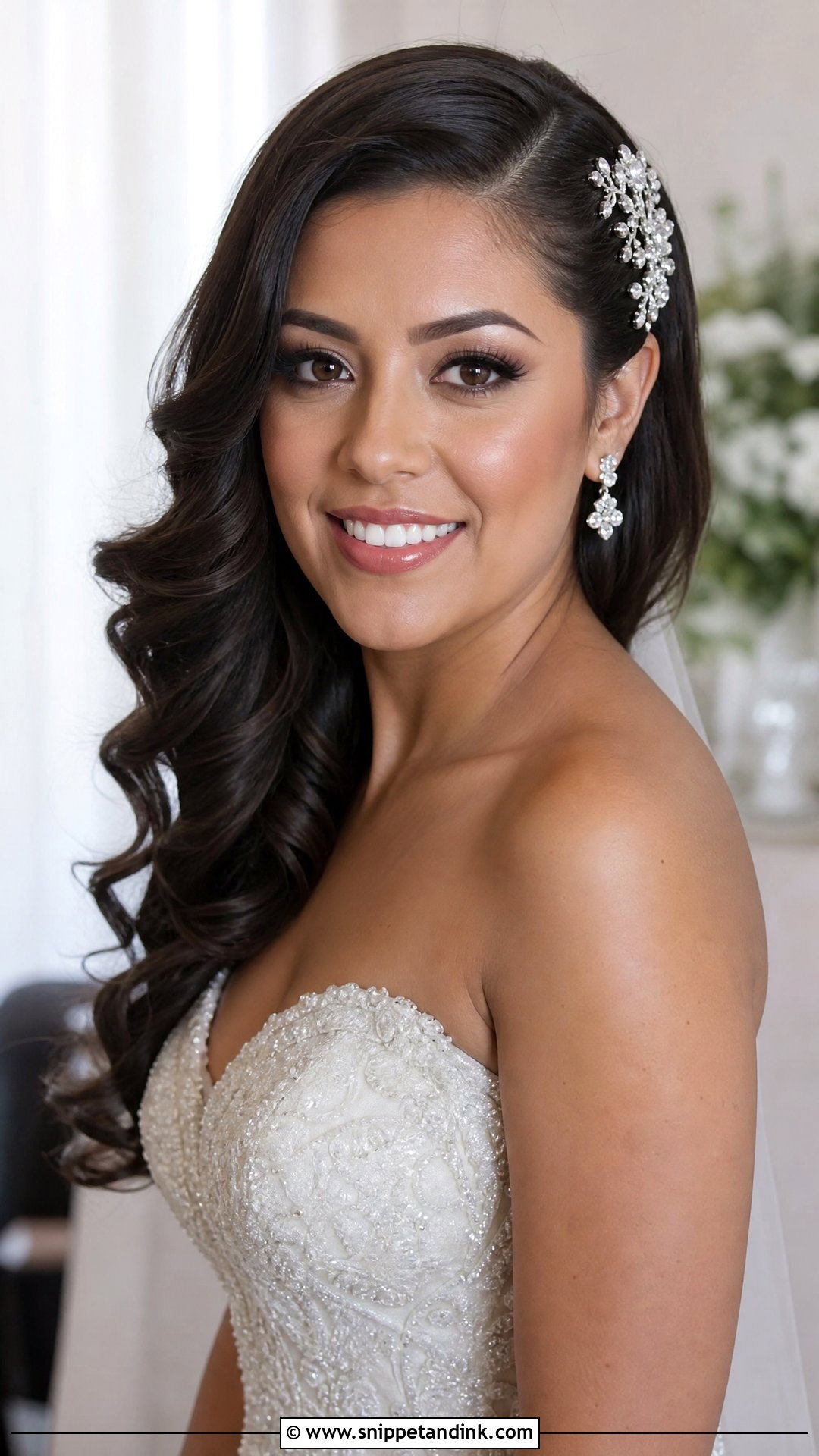Classic Bridal Side Swept Curls - Snippet and Ink - 15 Classic Bridal Hairstyles