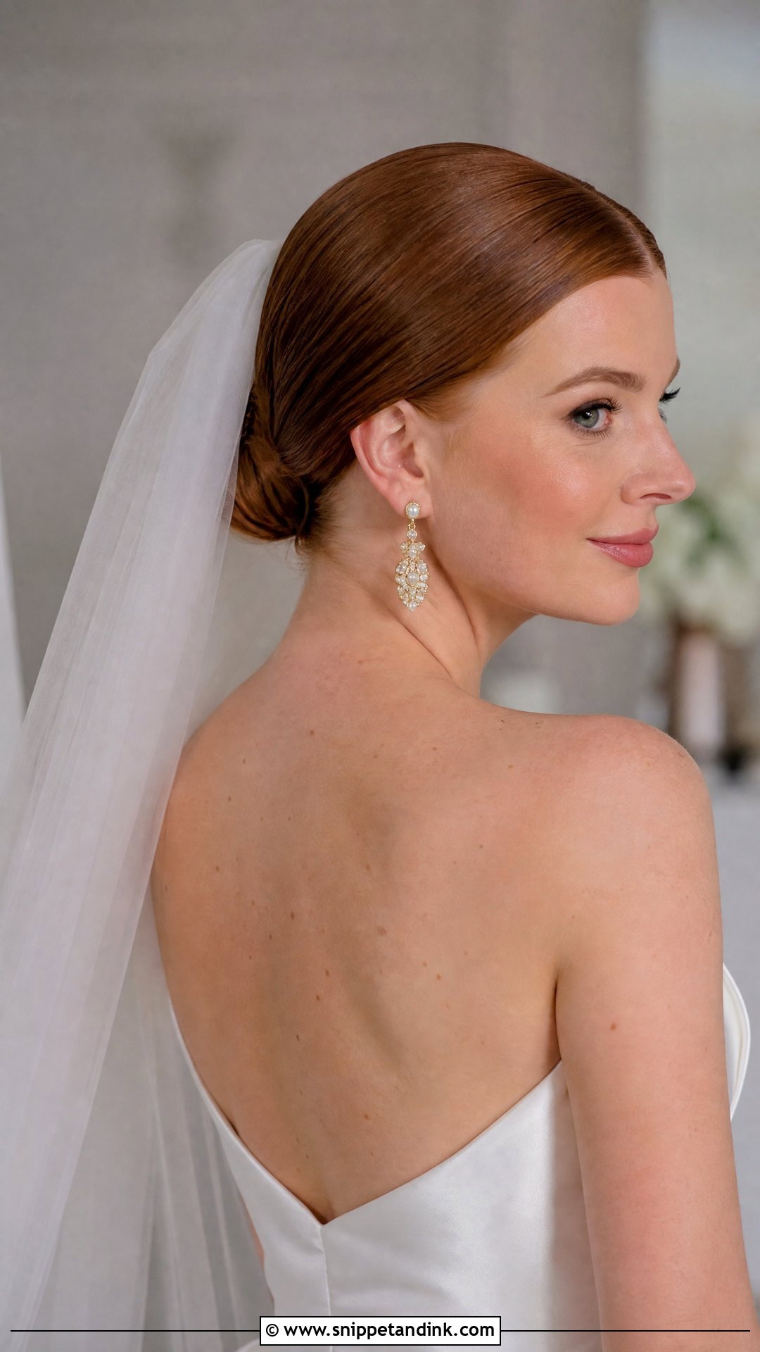 Classic Bridal Sleek Low Bun - Snippet and Ink - 15 Classic Bridal Hairstyles