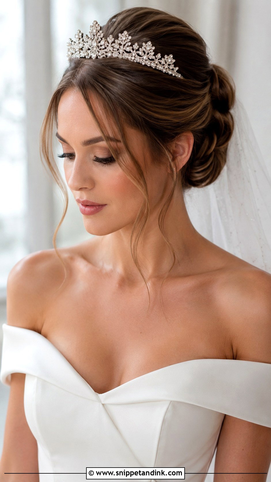 Classic Bridal Updo With Crystal Tiara - Snippet and Ink - 20 Bridal Hair with Tiara Ideas