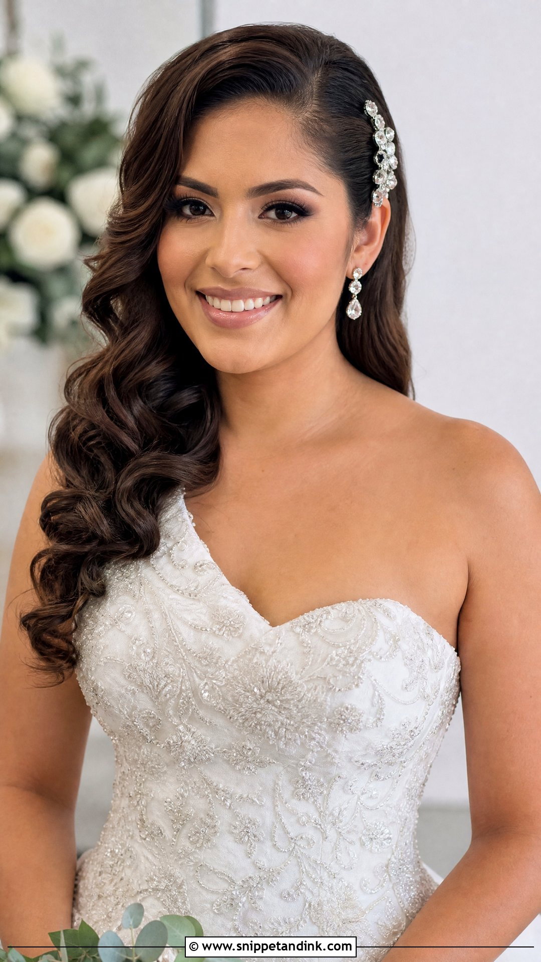 Classic Bride Side Swept Curls - Snippet and Ink - 15 Classic Bride Hair Ideas