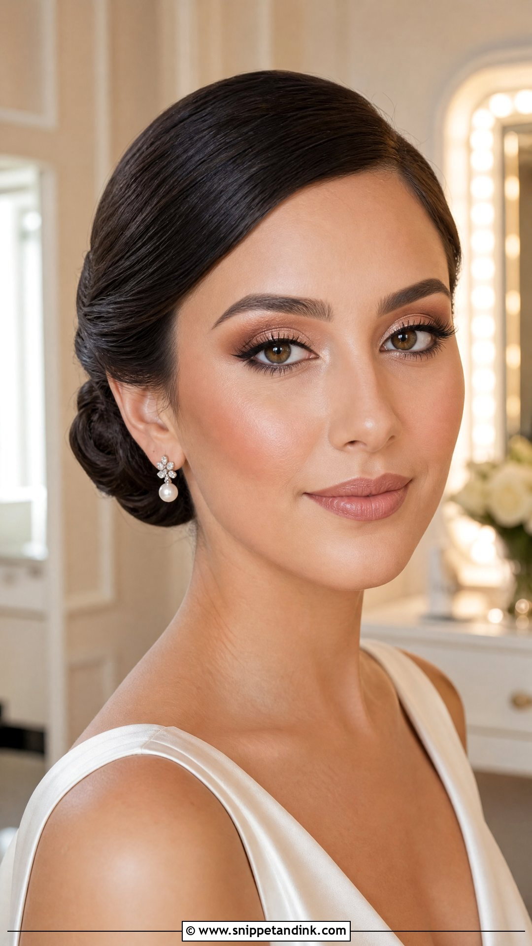 Classic Bronze Bridal Makeup - Snippet and Ink - 20 Bronzey Glowy Bridal Makeup Ideas
