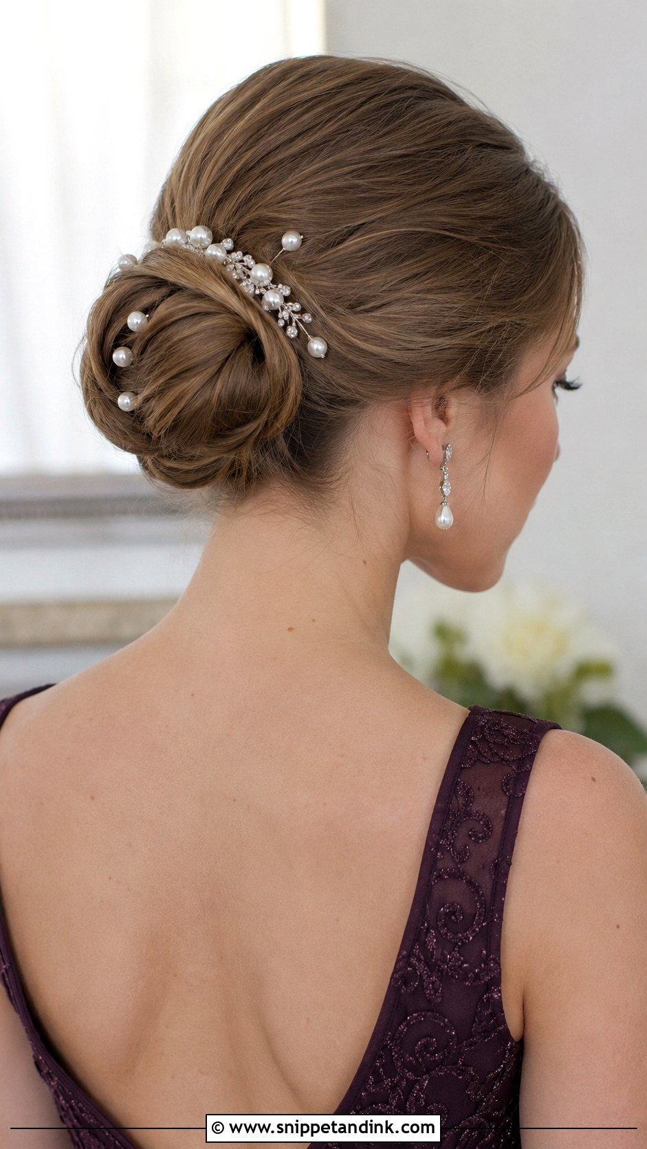 Classic Bun With Hair Accessory - Snippet and Ink - 25 Mother of the Bride Updos