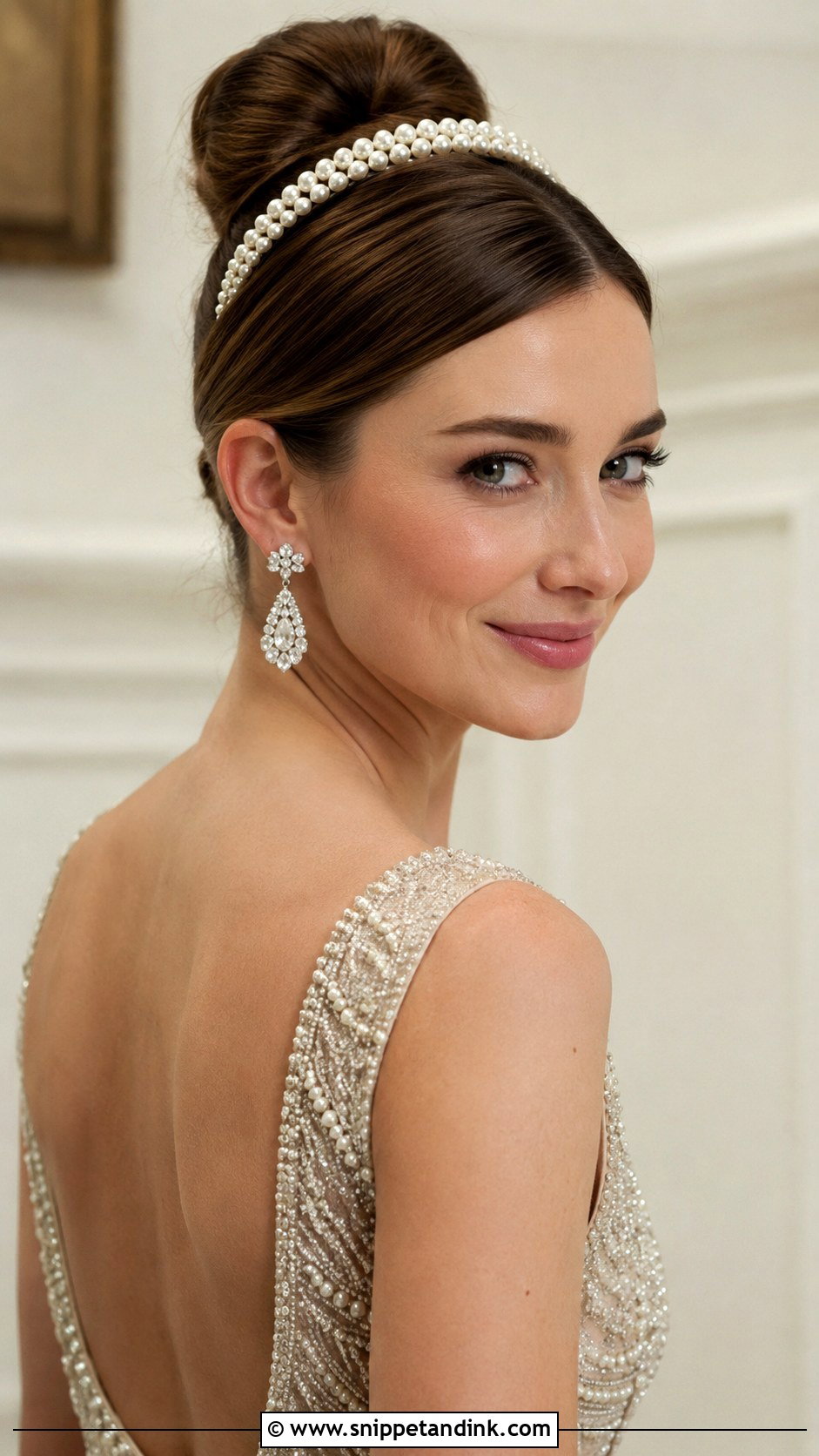 Classic Bun With Headband - Snippet and Ink - 30 Bridal Hair Updo Ideas