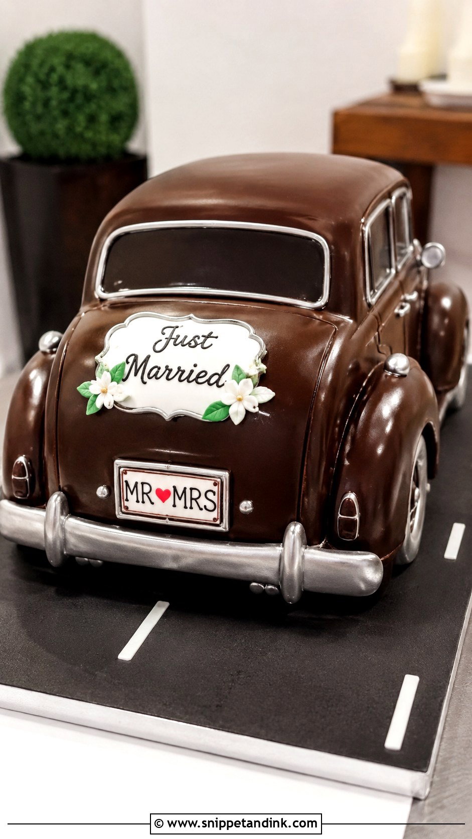Classic Car Grooms Cake - Snippet and Ink - 20 Grooms Car Cake Ideas