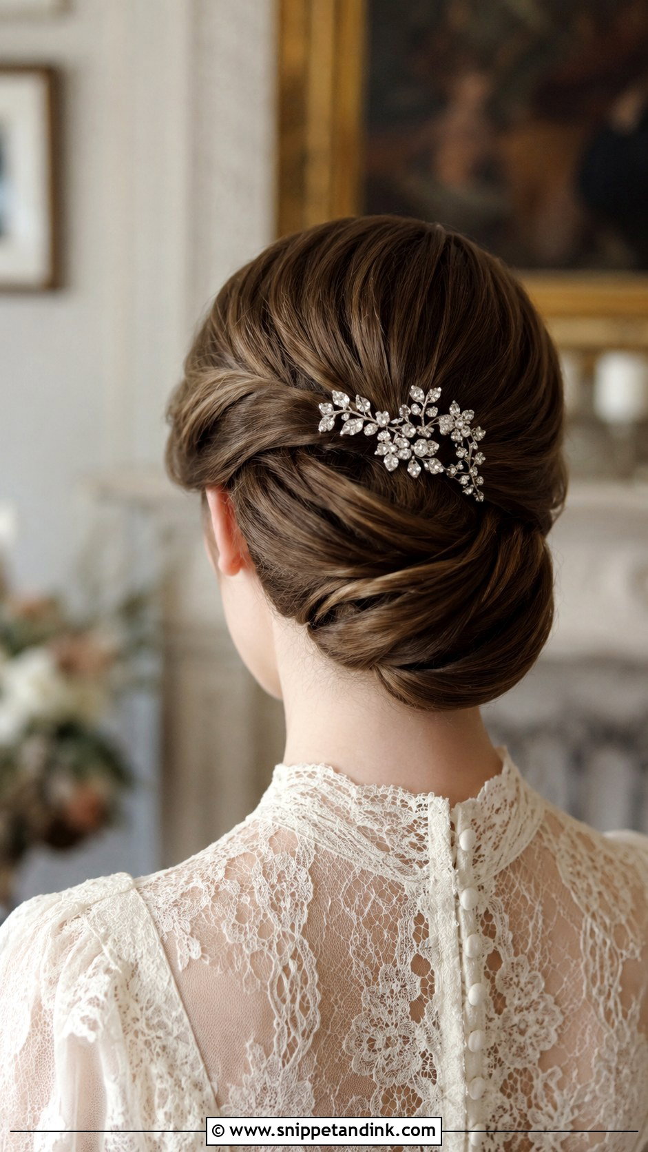 Classic Chignon - Snippet and Ink - 35 Bridal Bun Ideas