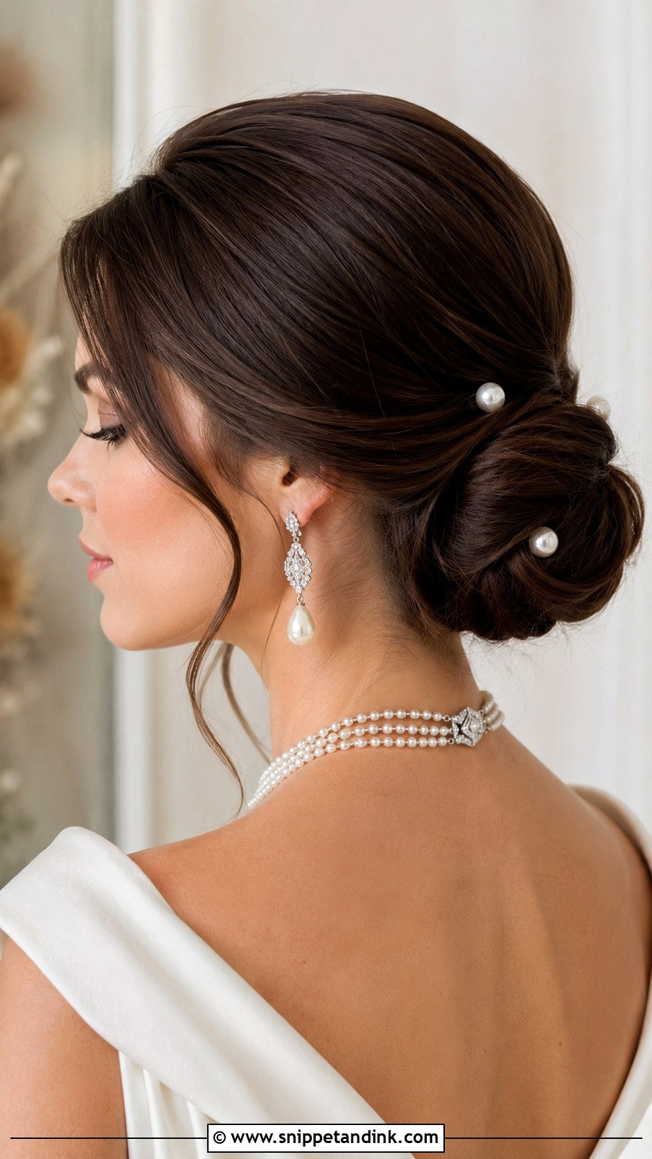 Classic Chignon - Snippet and Ink - 20 Wedding Party Hairstyles for Long Hair