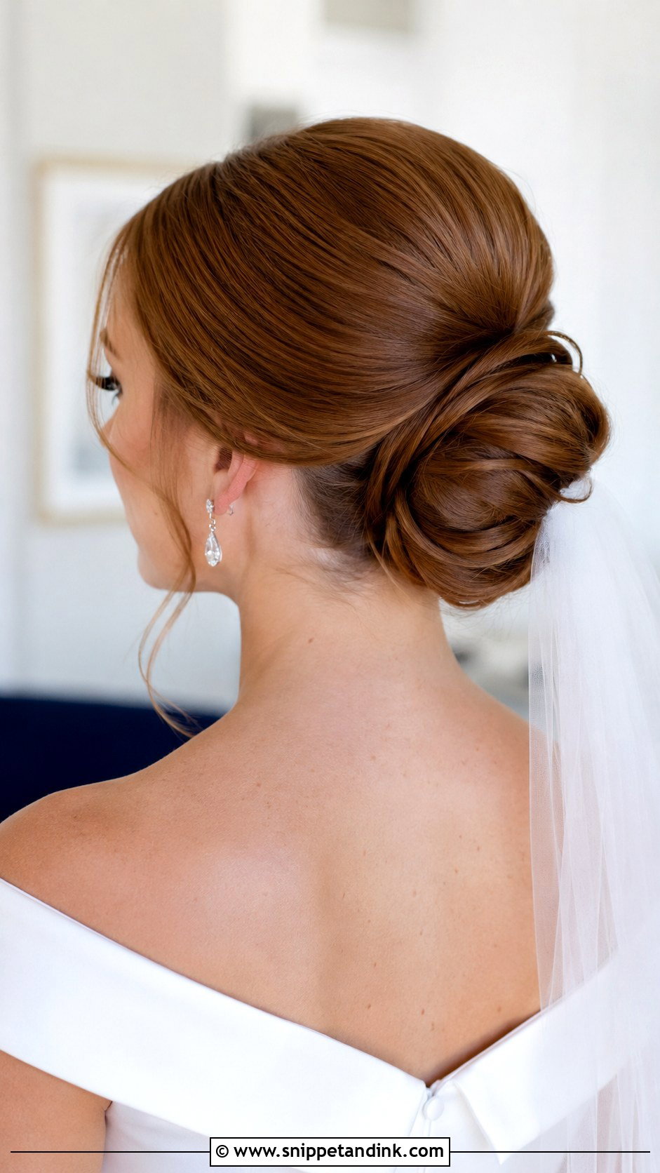 Classic Chignon Bridal Bun - Snippet and Ink - 30 Wedding Hair Bun Ideas
