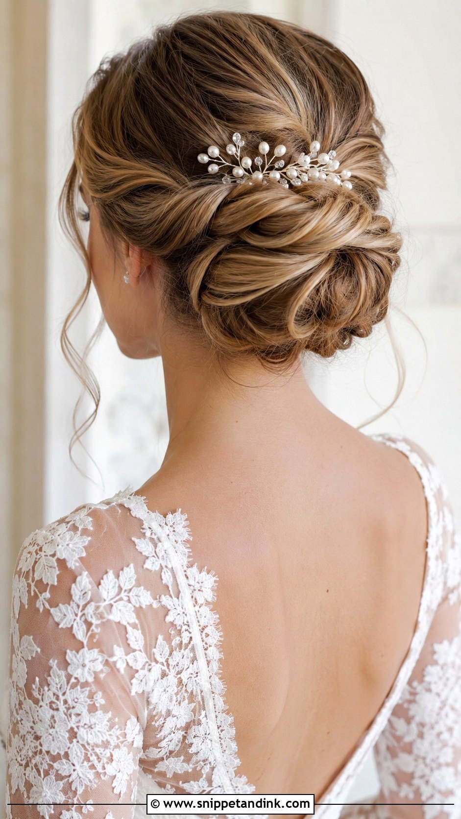 Classic Chignon Bridal Hairstyle - Snippet and Ink - 20 Hairstyle for Medium Hair Wedding Ideas